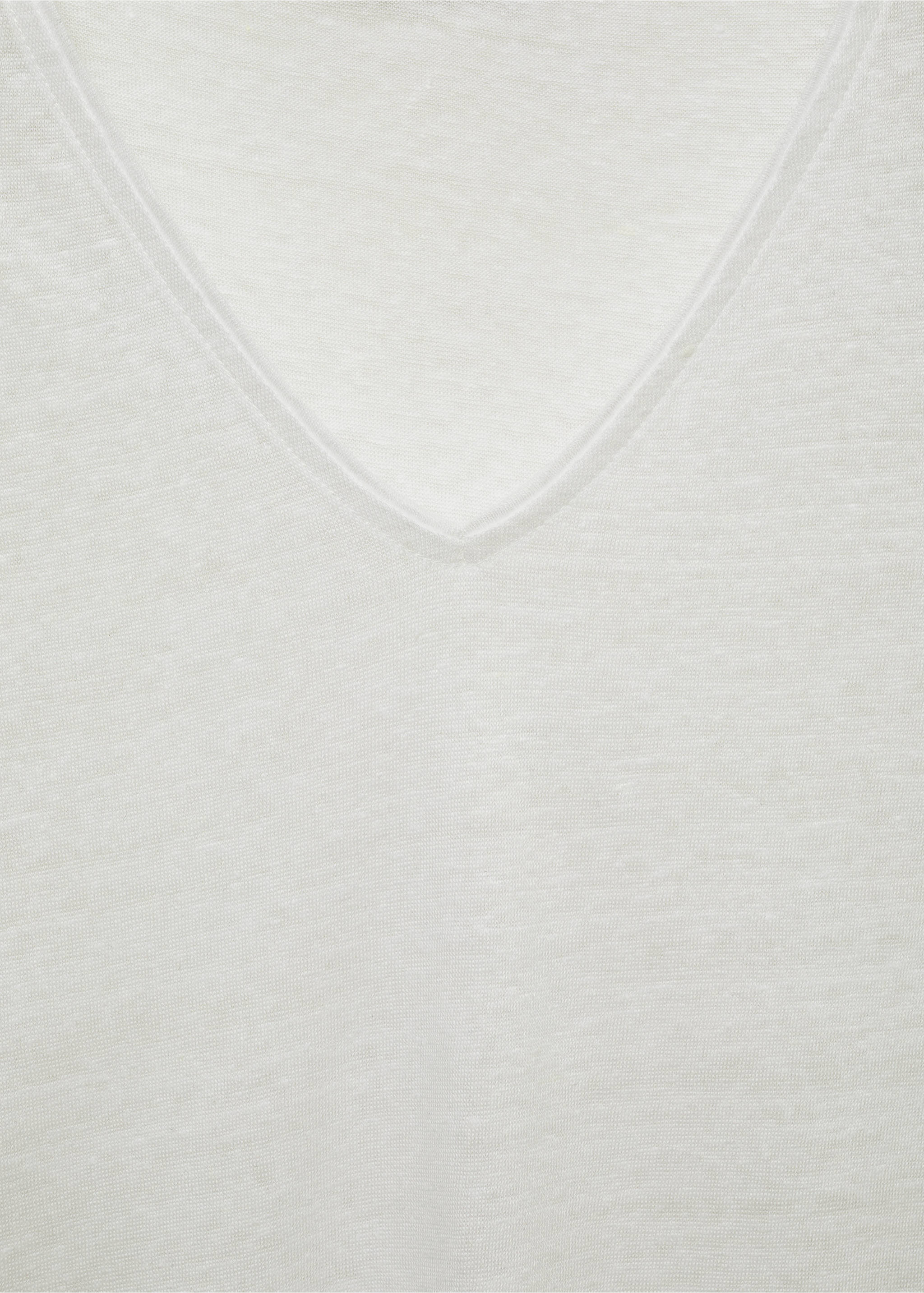 Camiseta lino manga corta - Detalle del artículo 8, Blanco. Ref: 77020583-00.