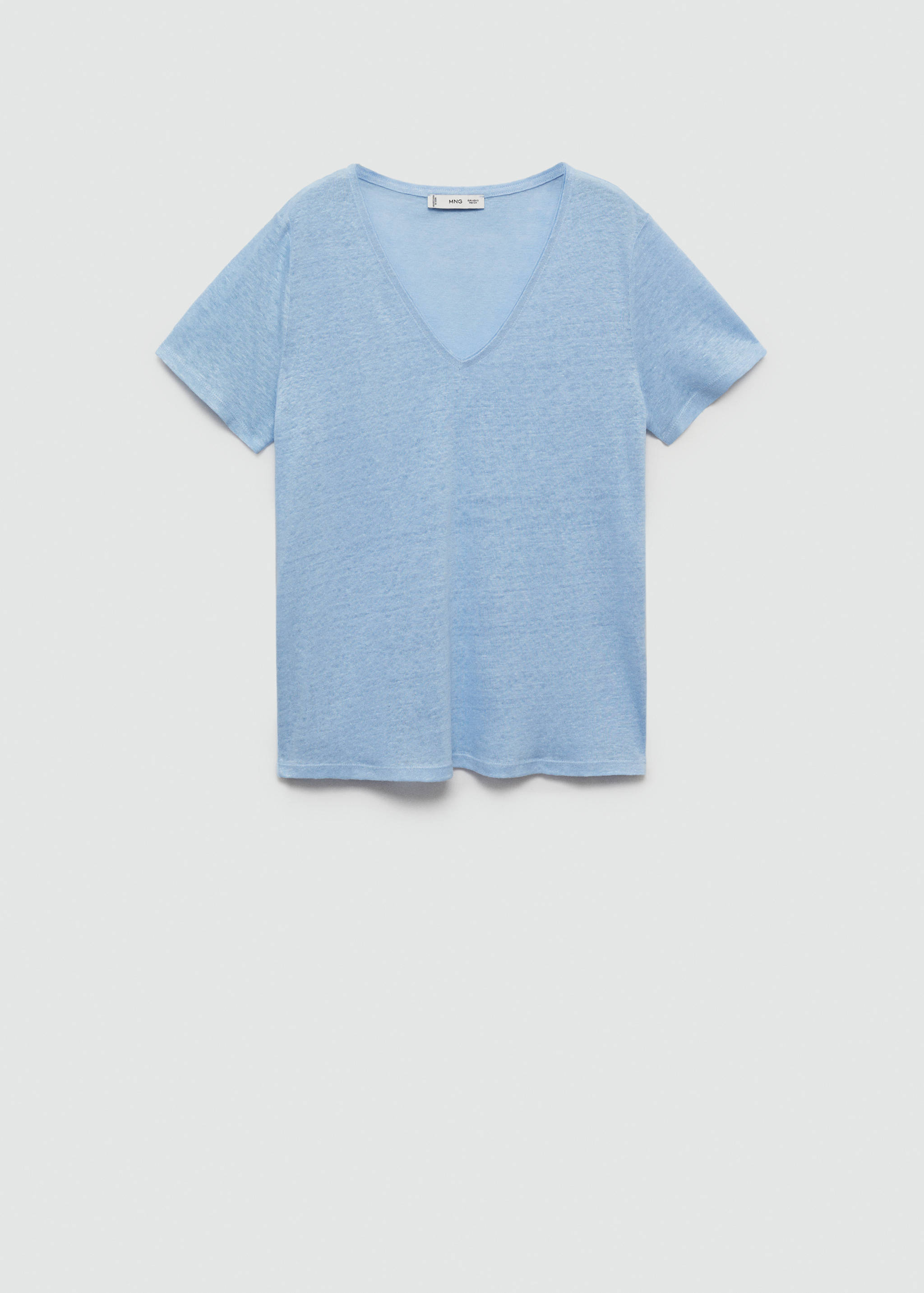 Short-sleeved linen t-shirt - Article without model