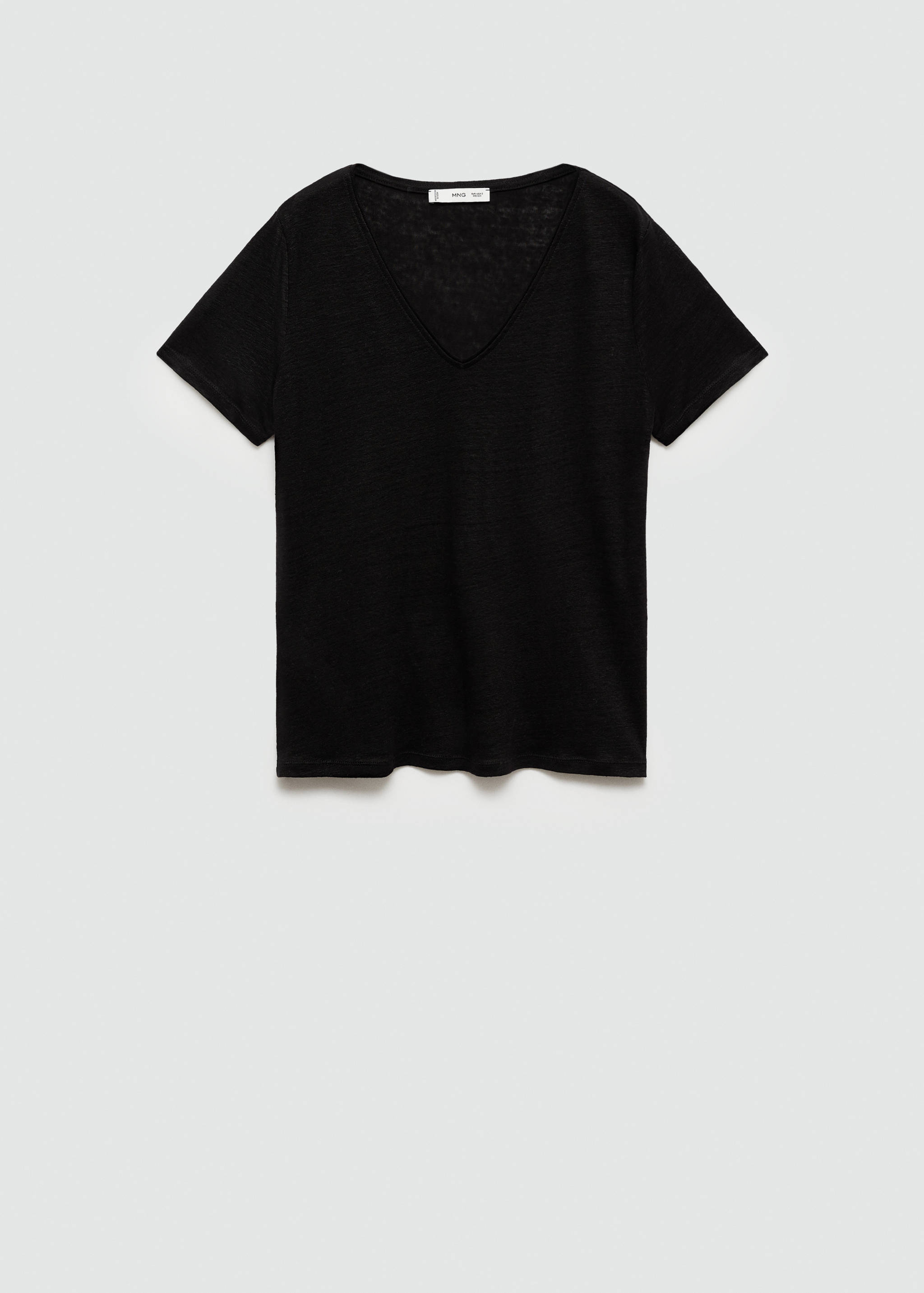 Short-sleeved linen t-shirt - Article without model