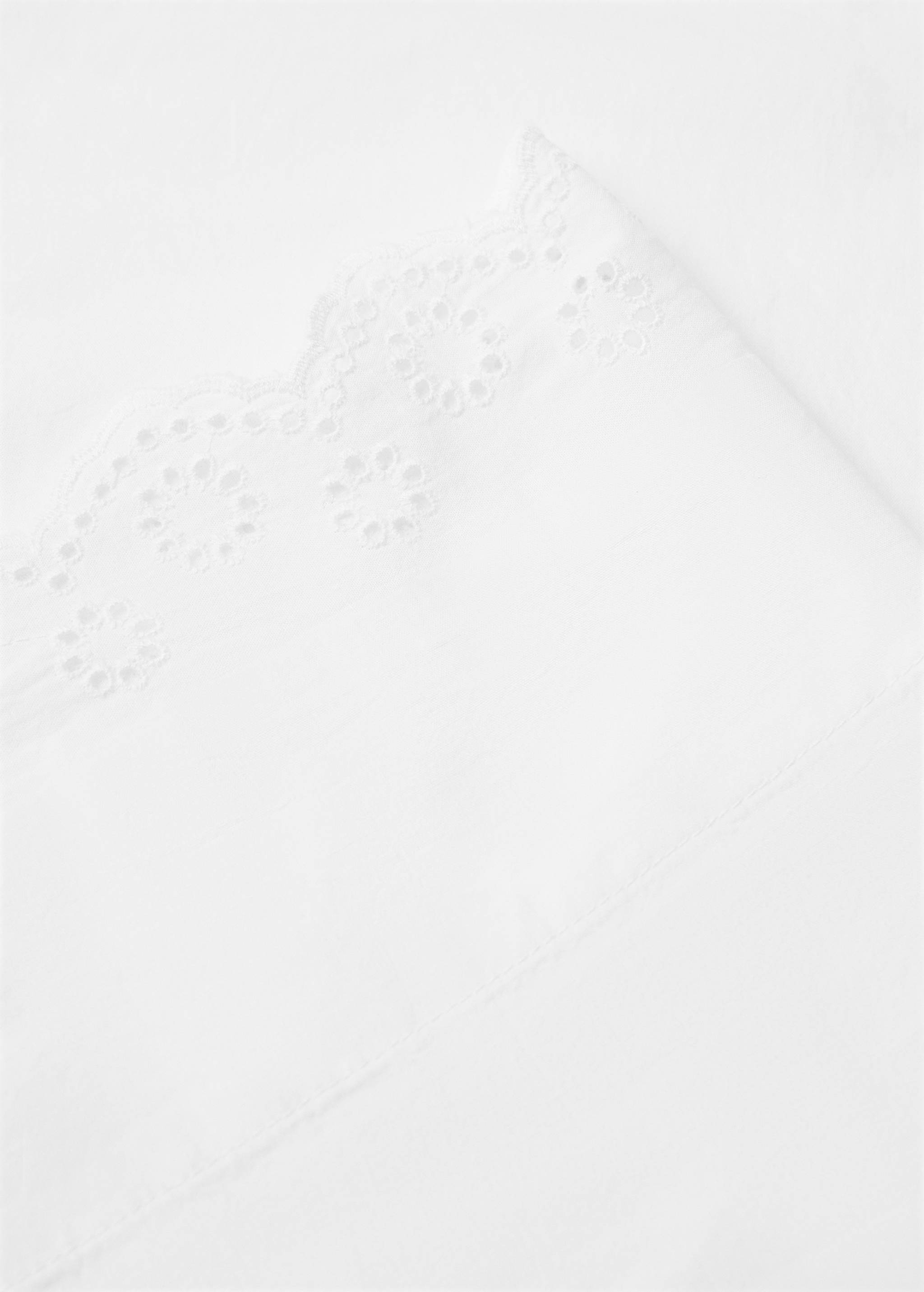 Baumwoll-Kopfkissenbezug mit Volant-Stickerei 45 x 110 cm - Detail des Artikels 1