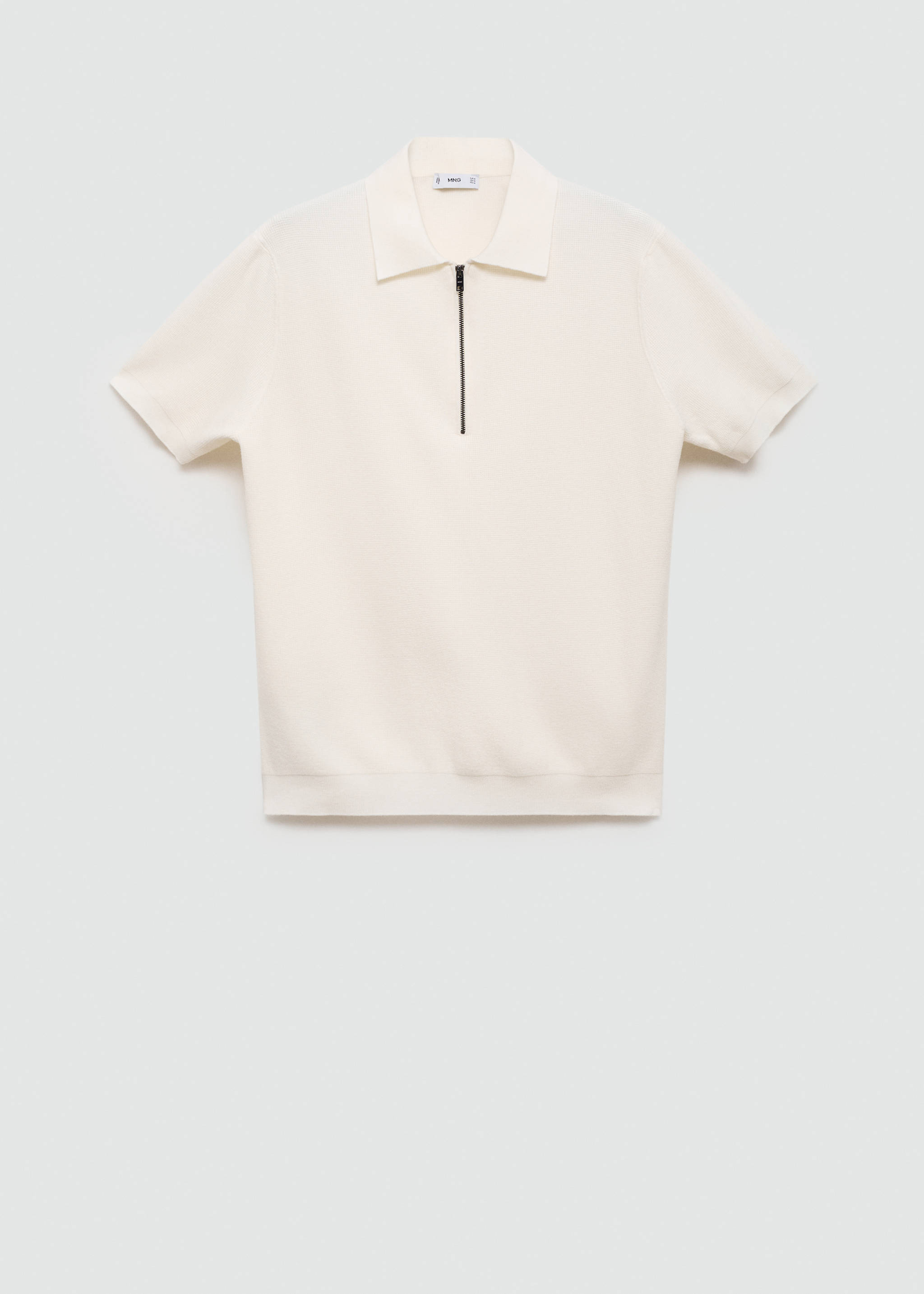 Knitted polo shirt with zip - Article without model
