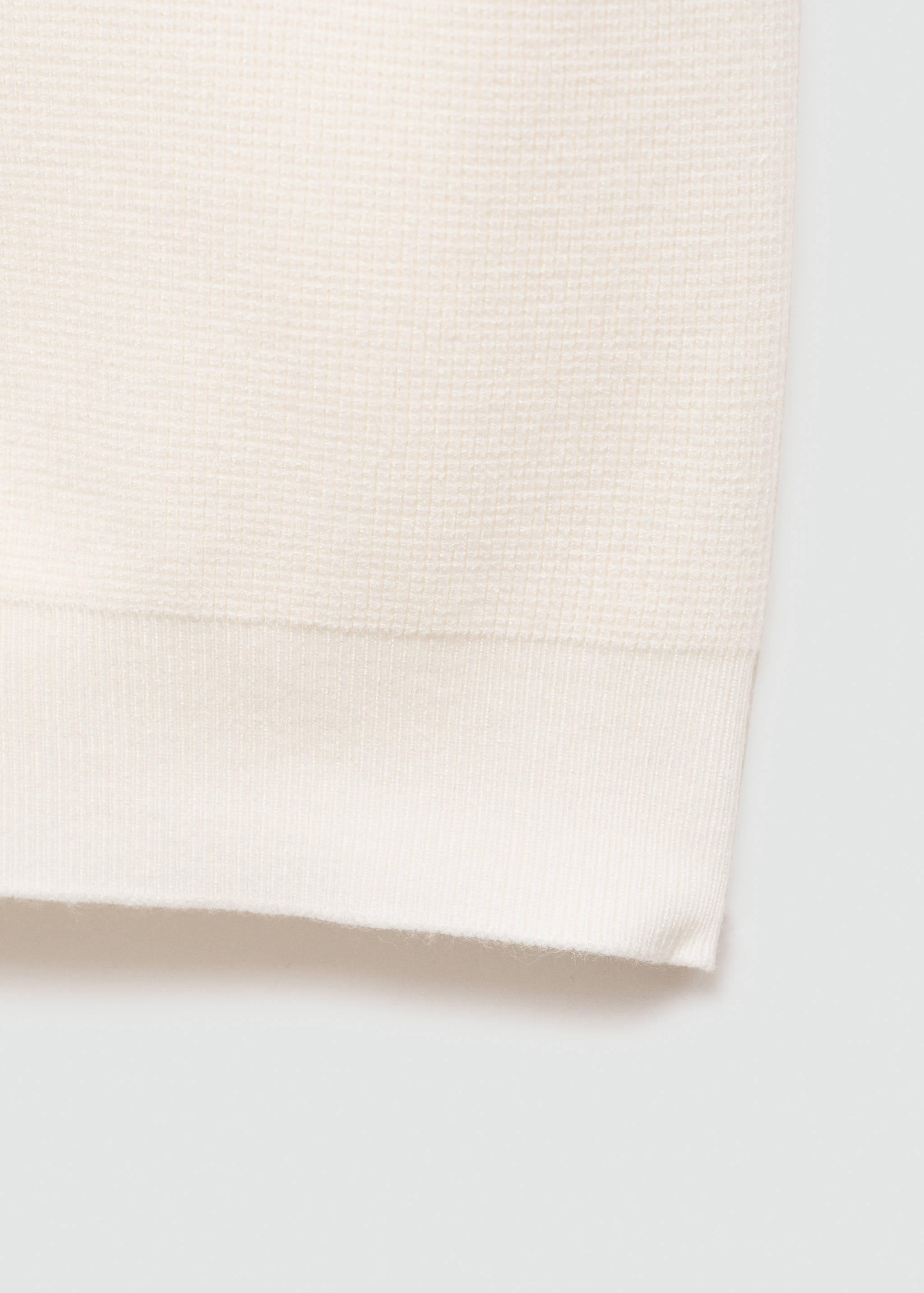 Knitted polo shirt with zip - Details of the article 0