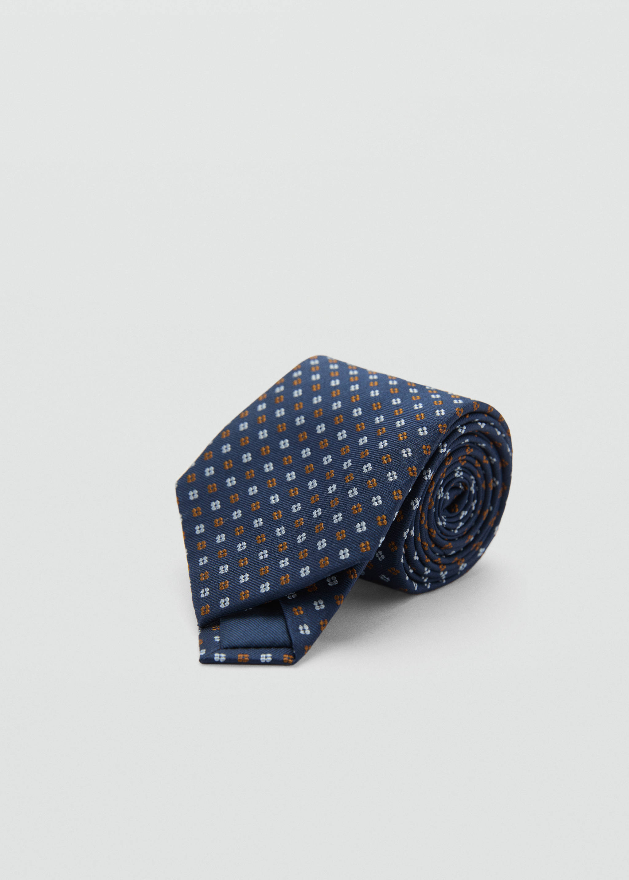 100% mulberry silk printed tie - Medium plane