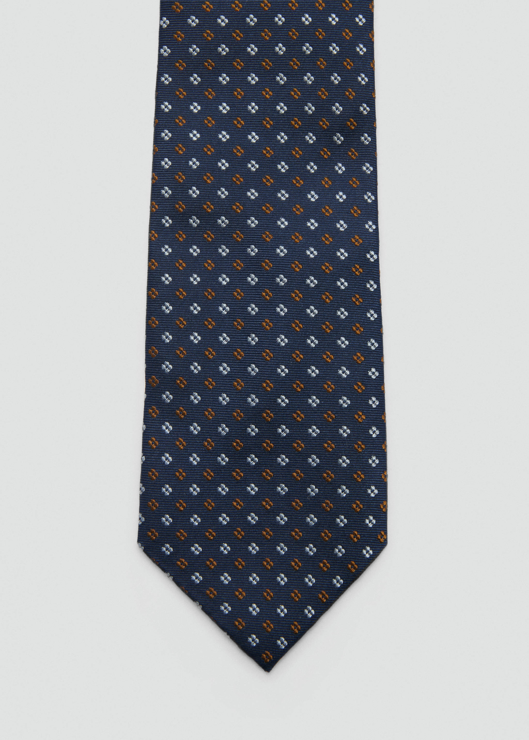 100% mulberry silk printed tie - null