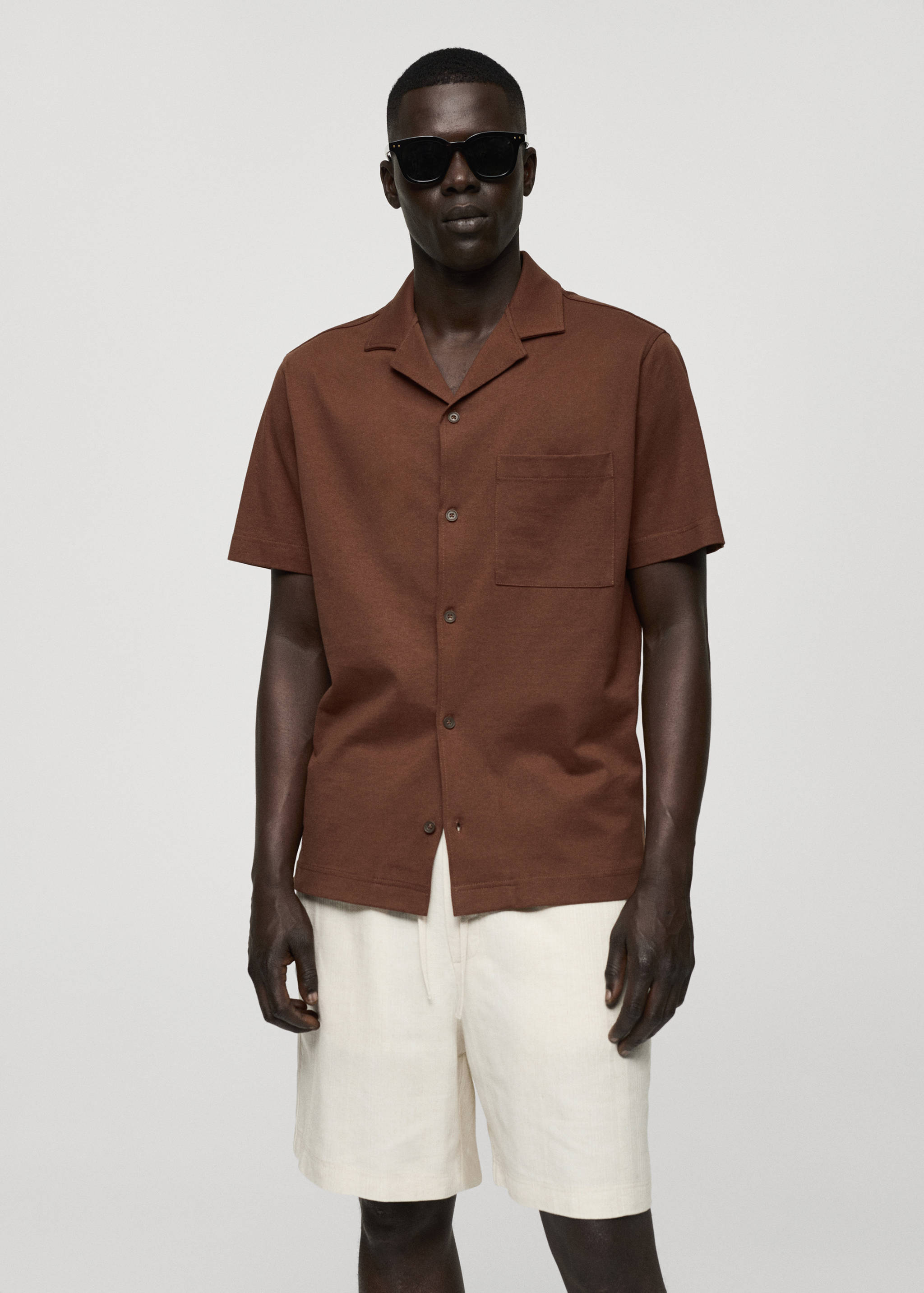 Regular-fit 100% cotton shirt - Medium plane