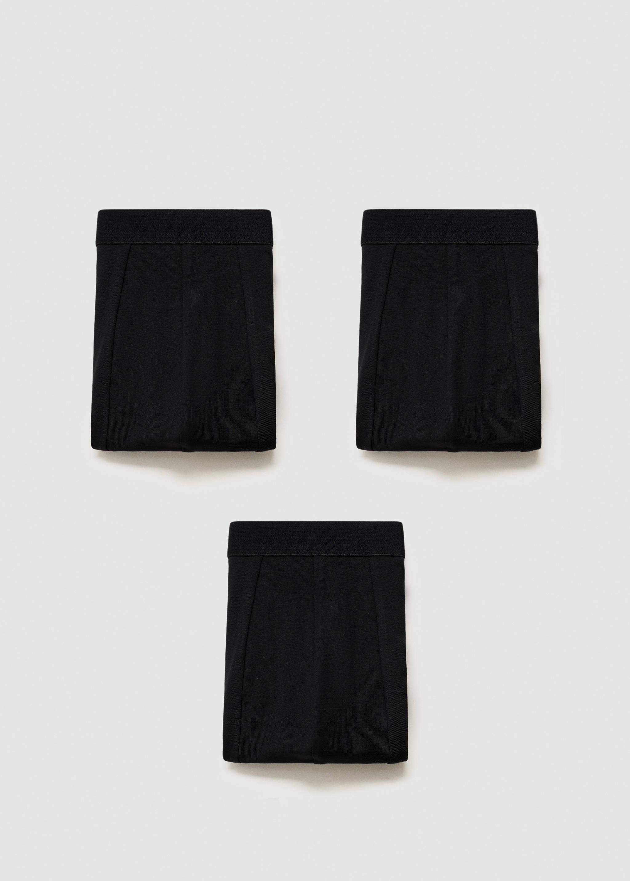 3-pack of black cotton boxer shorts - Article without model