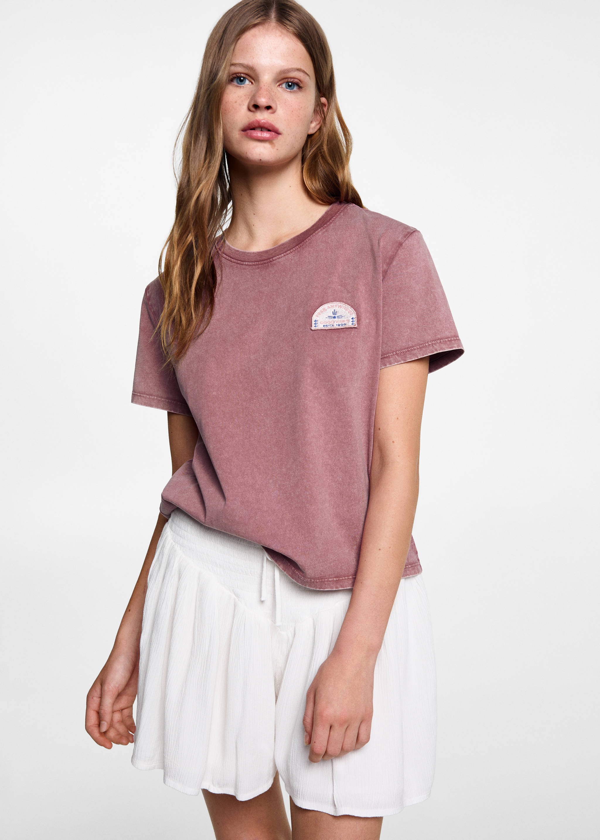 Camiseta algodón estampada - Plano medio
