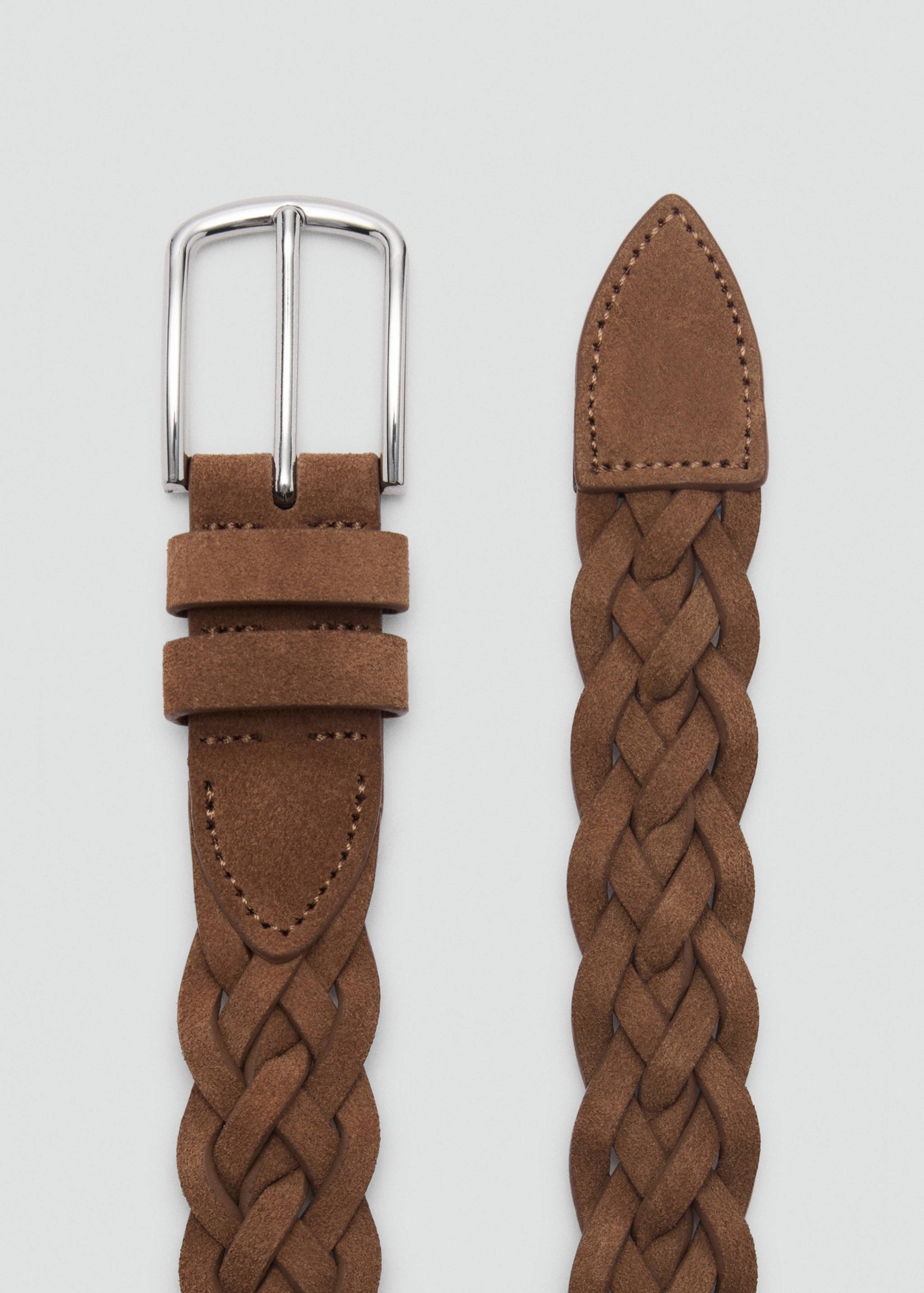 Braided suede belt - Medium plane