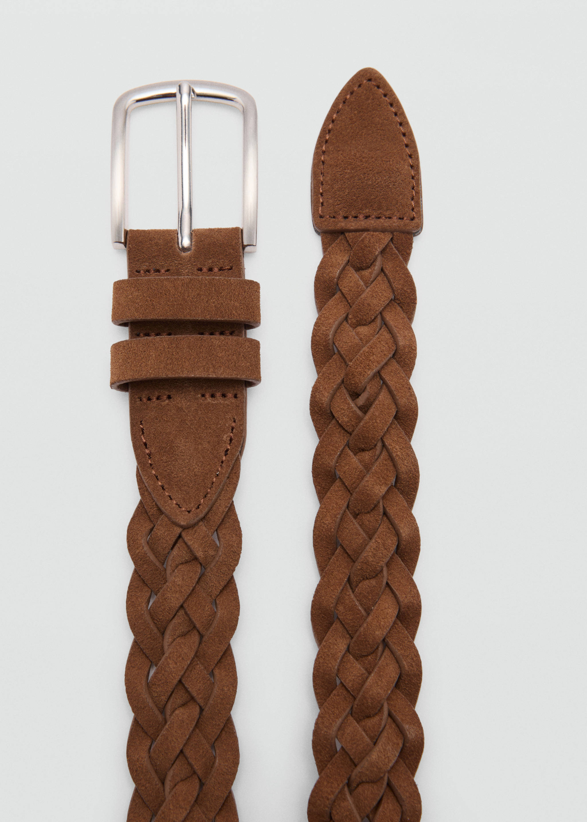 Braided suede belt - Medium plane