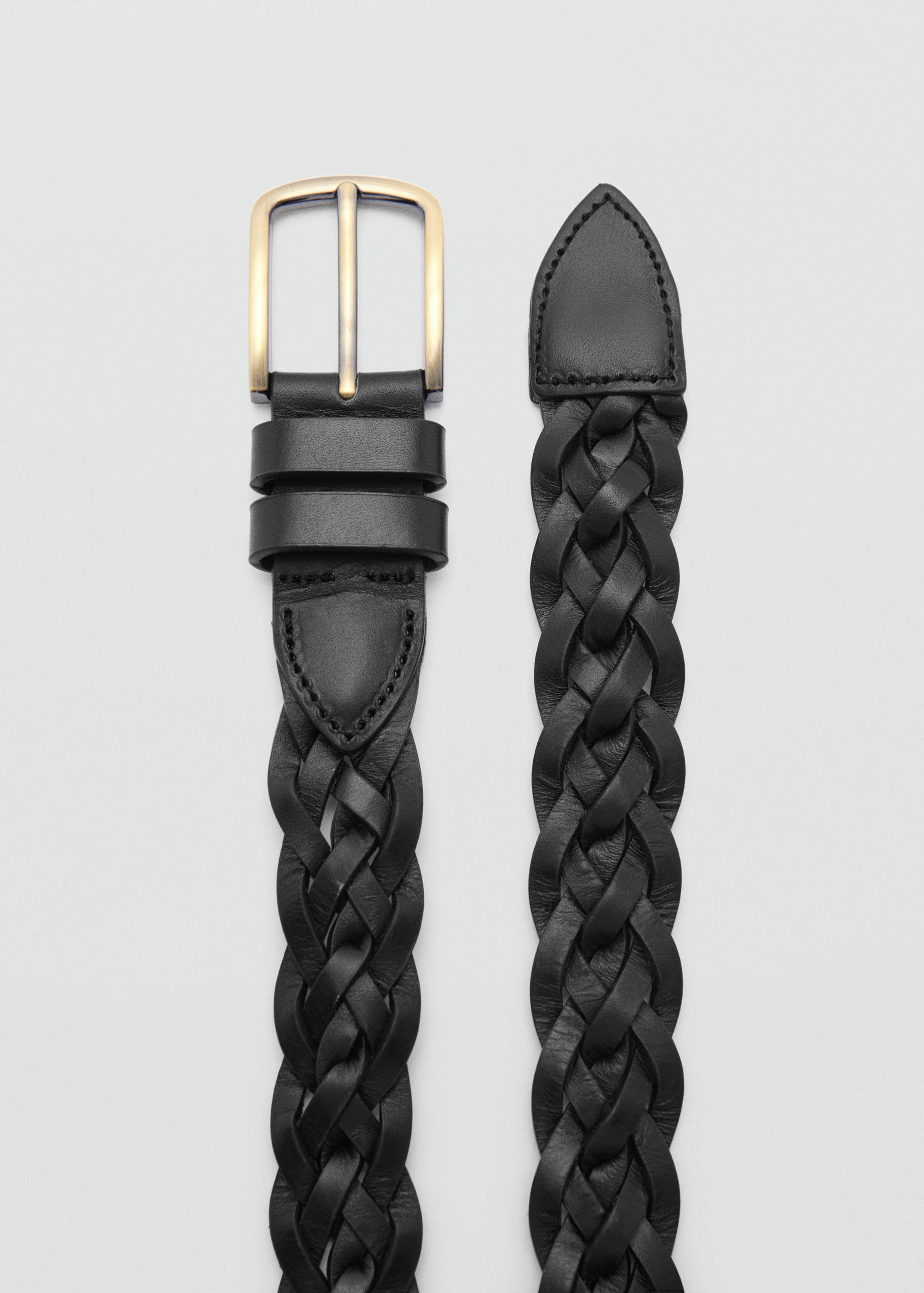 100% braided leather belt - Details of the article 1