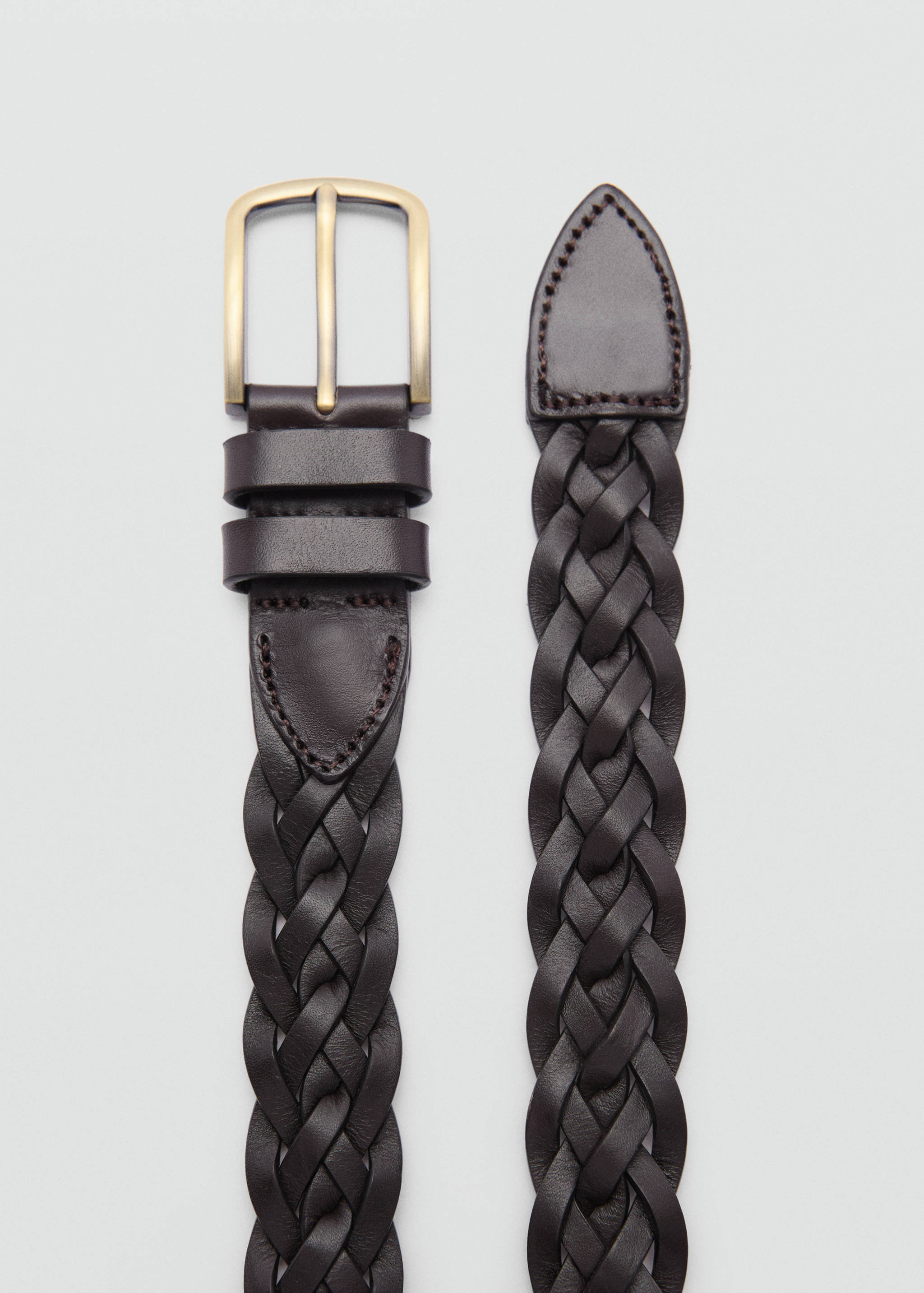 100% braided leather belt - Details of the article 1