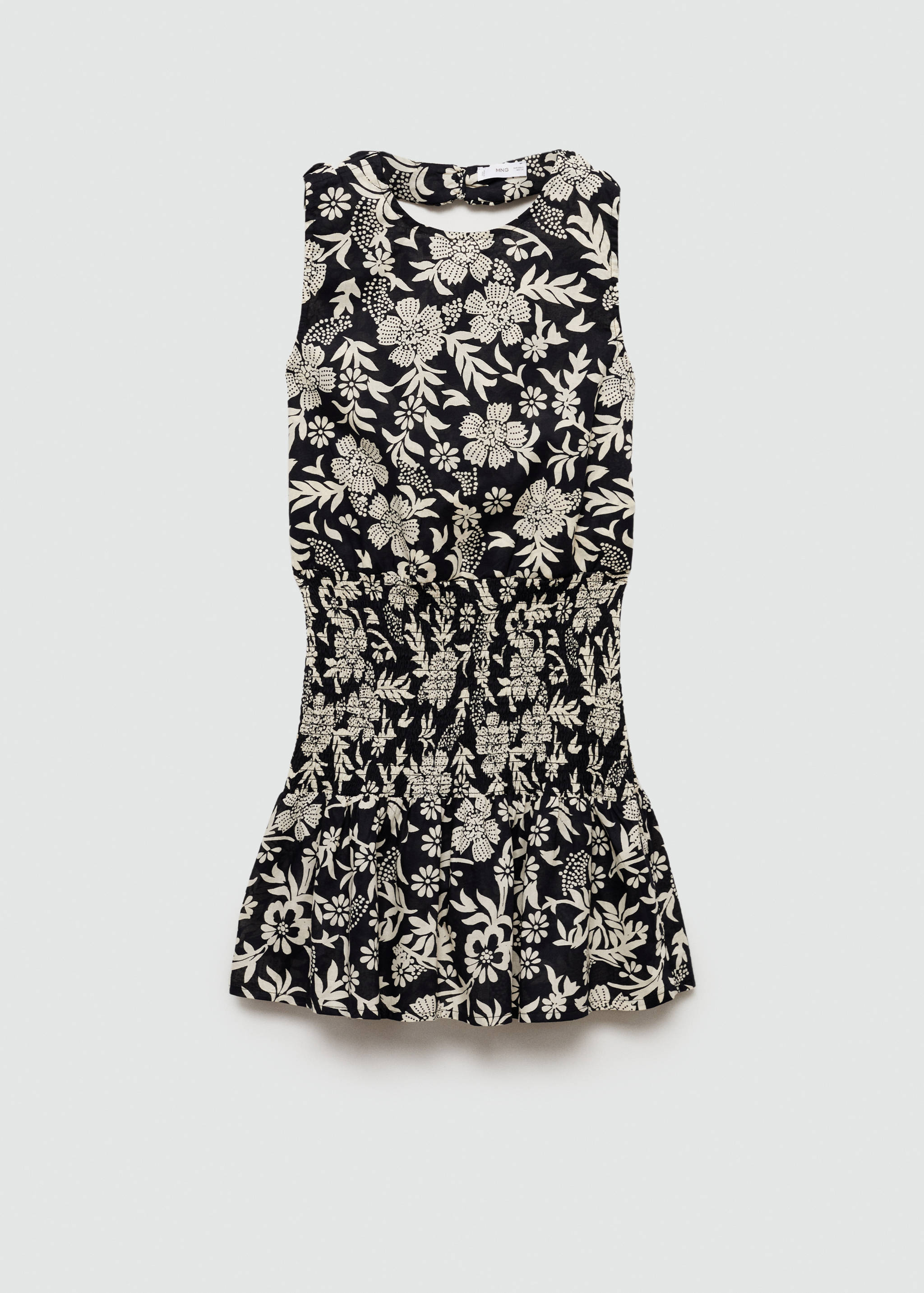 Robe fleurie froncée - Article sans modèle