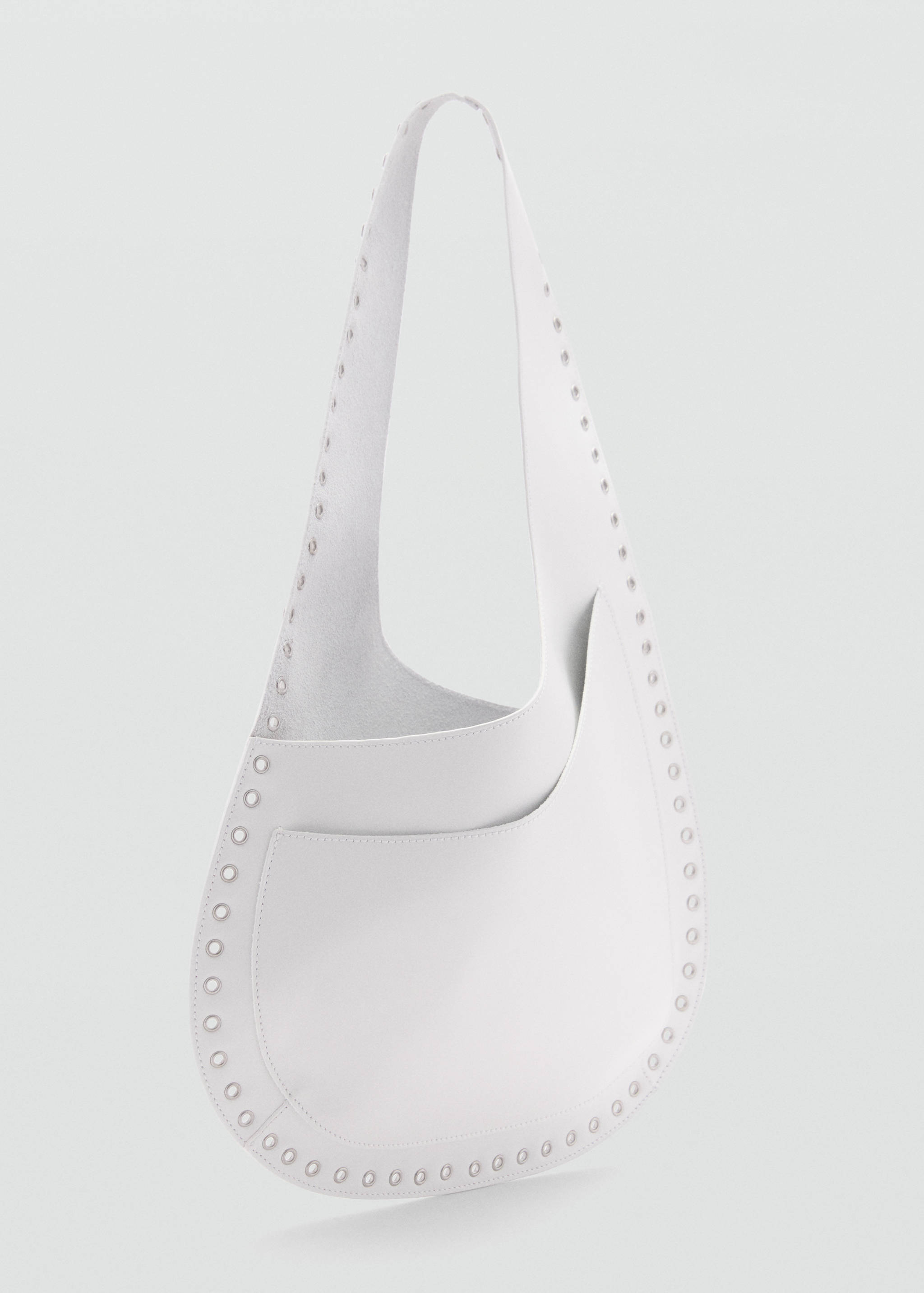 Leather laser-cut bag - Medium plane