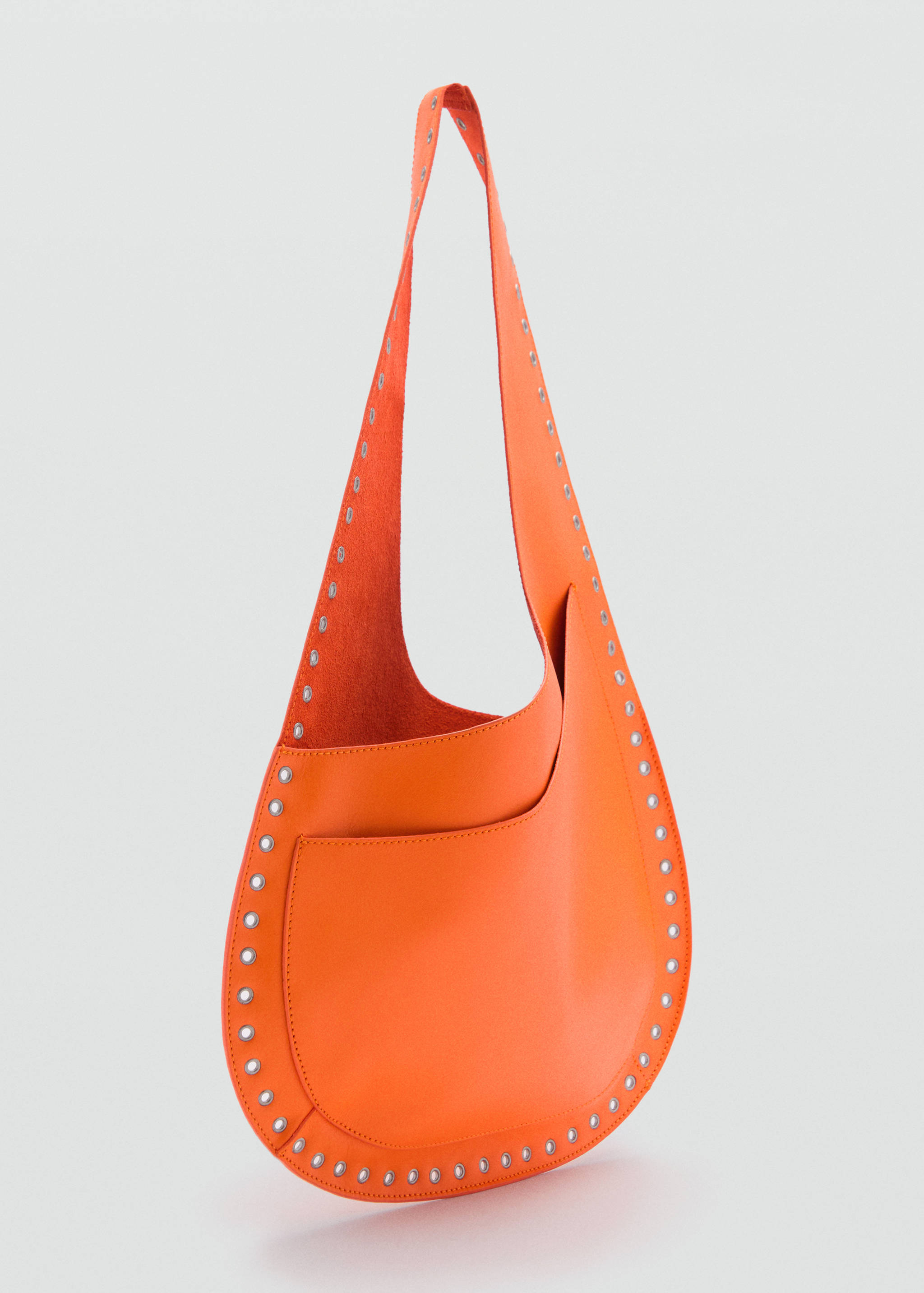 Leather laser-cut bag - Medium plane