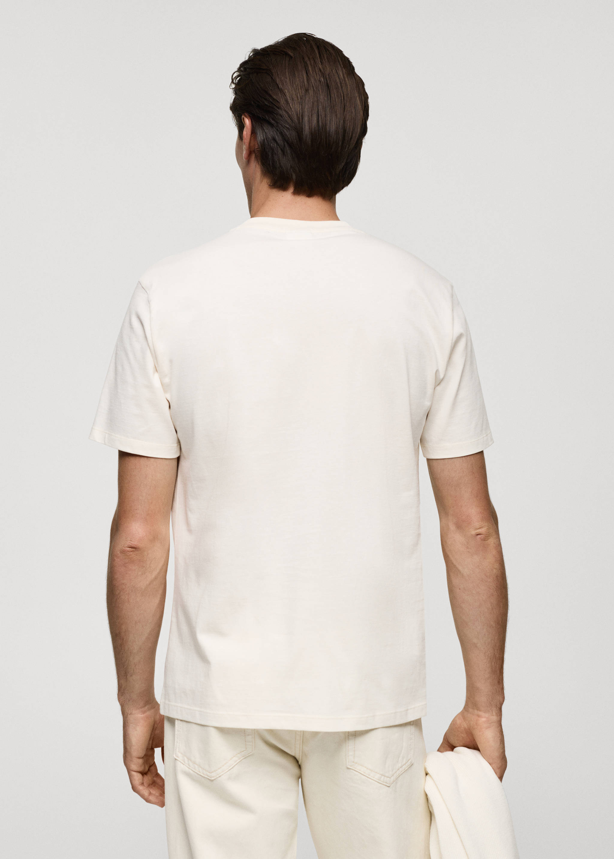Regular fit printed cotton t-shirt - Reverse of the article