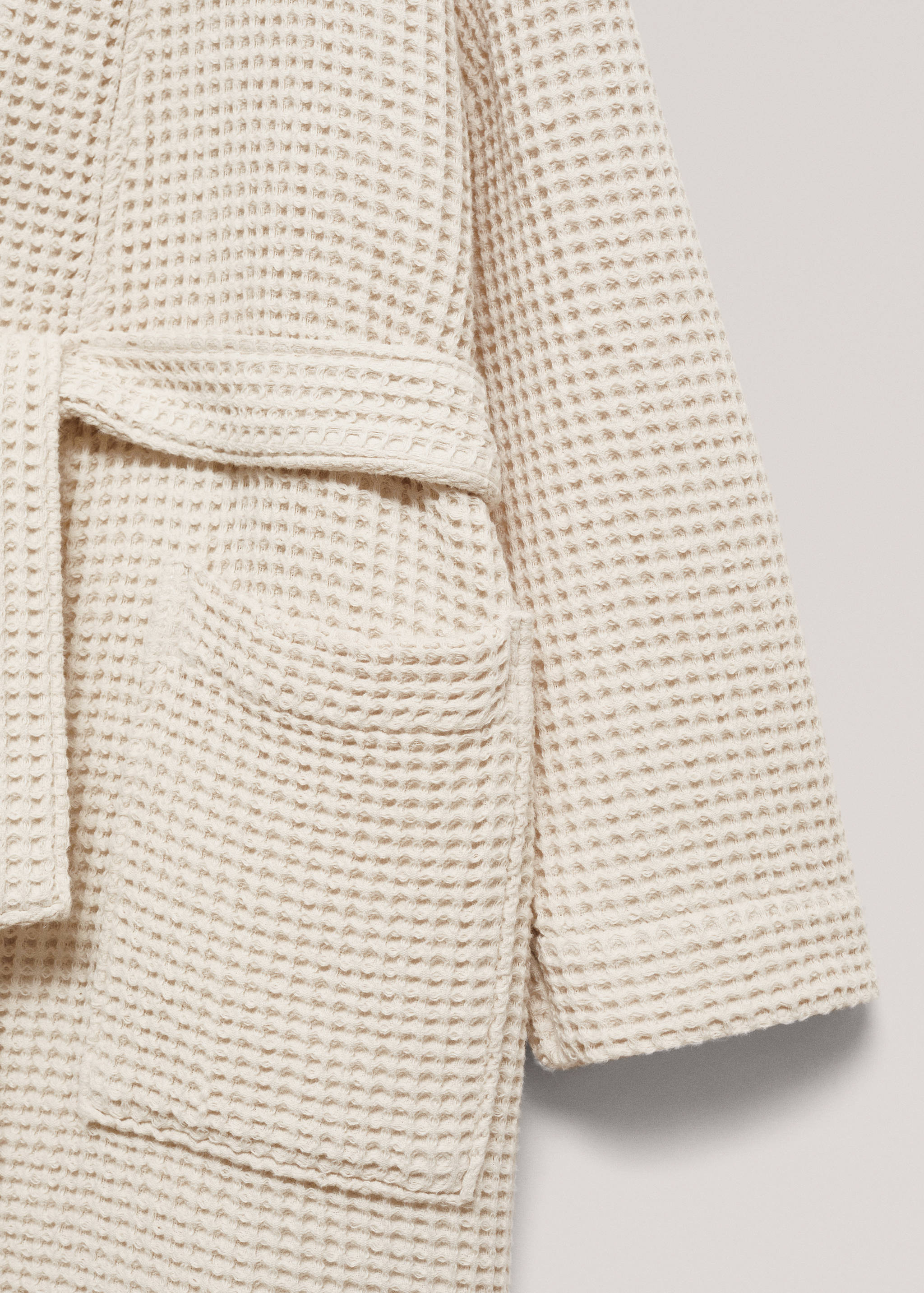 100% cotton waffle bathrobe - Details of the article 2