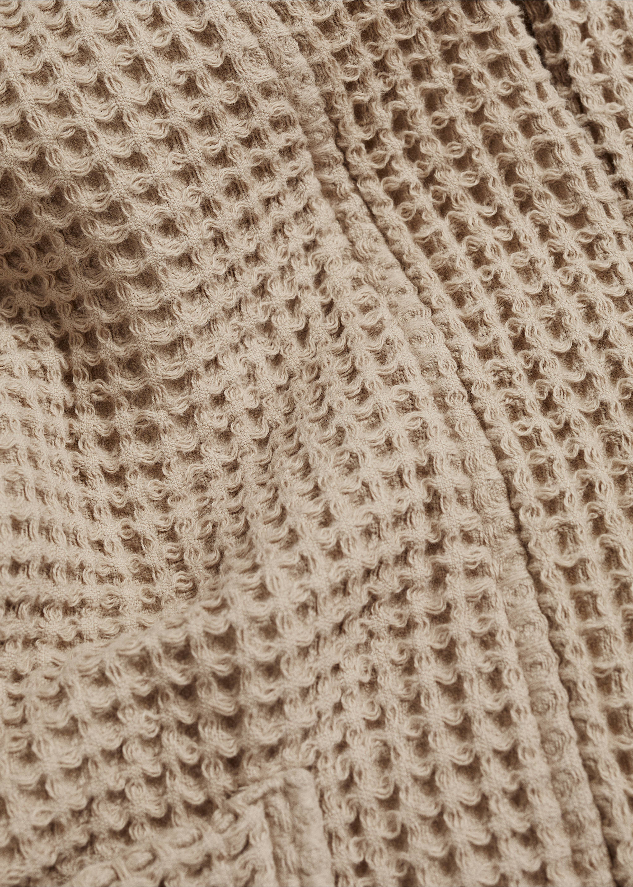 Albornoz waffle - Detalle del artículo 3, Marrón. Ref: 77020646-00.