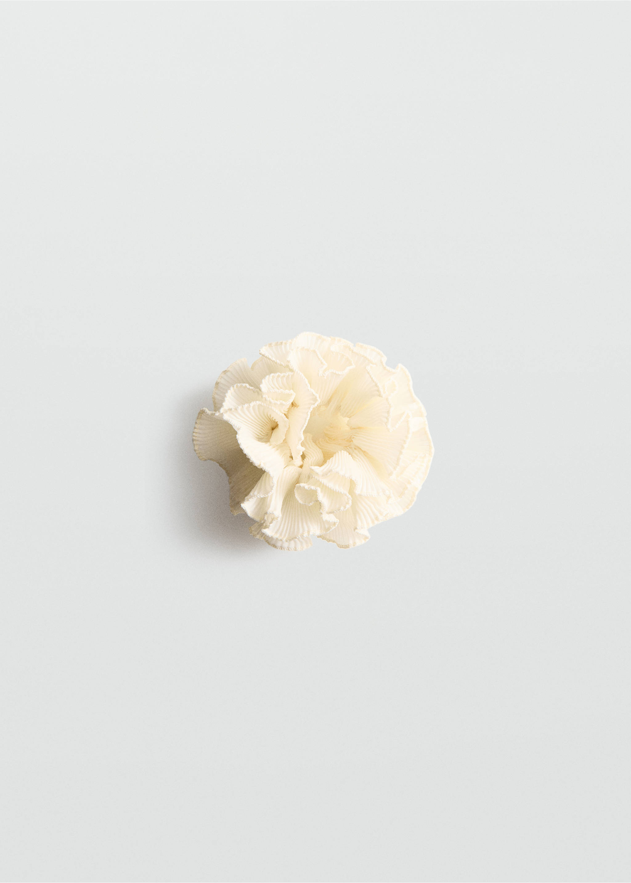 Maxi-flower scrunchie - Article without model, Ecru. Ref: 77020647-00.