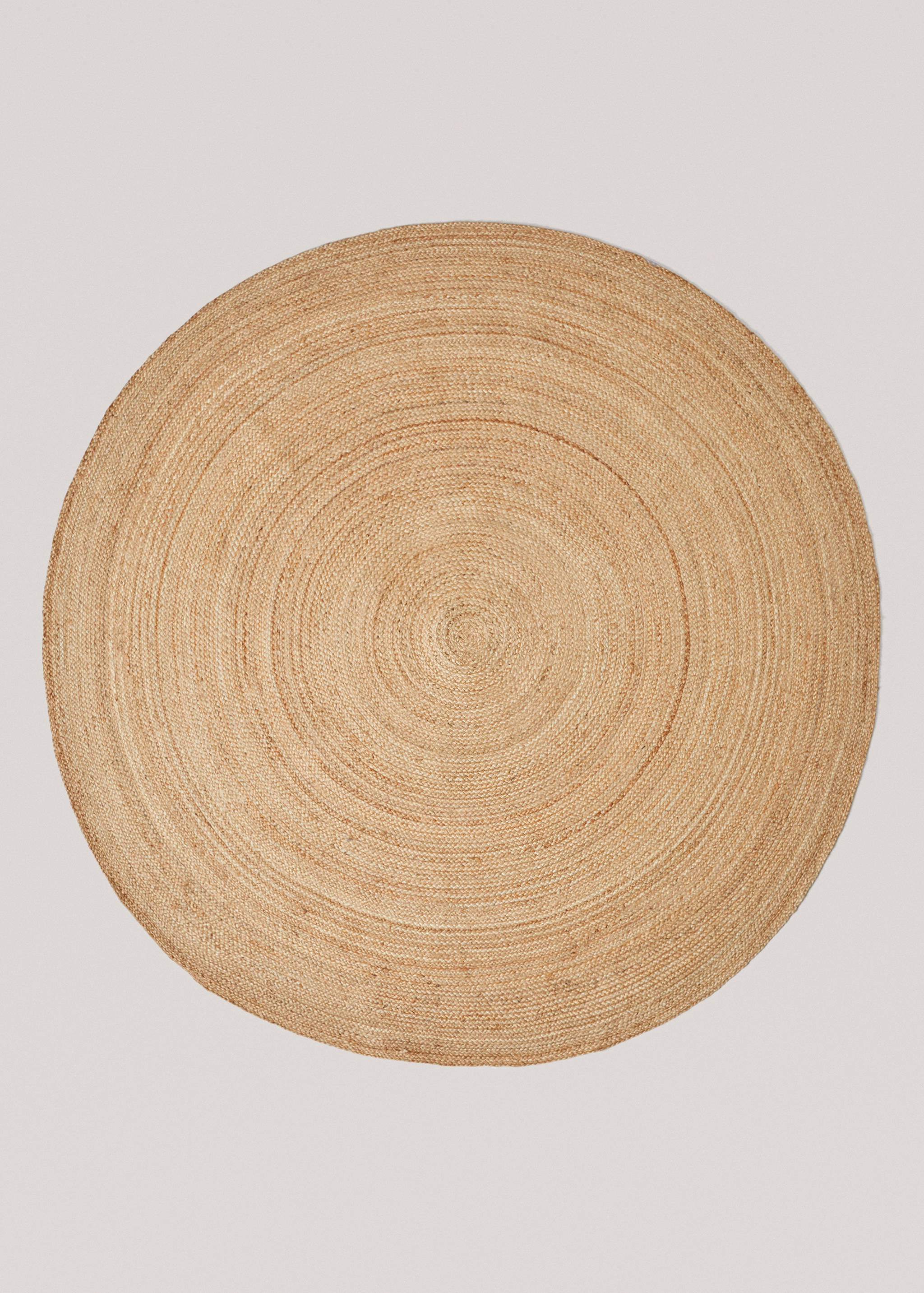 Large natural fibre round rug - Article without model