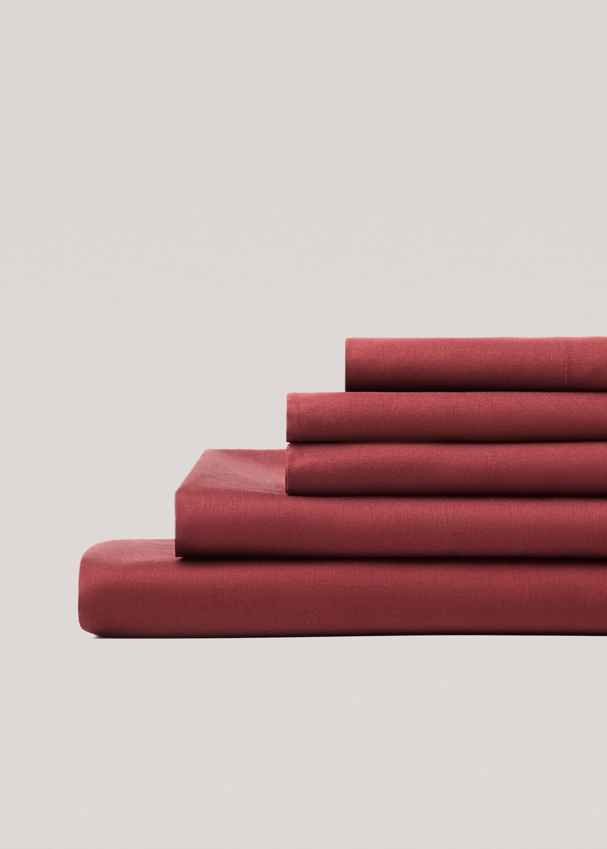 180 thread count cotton top sheet Superking bed - Medium plane
