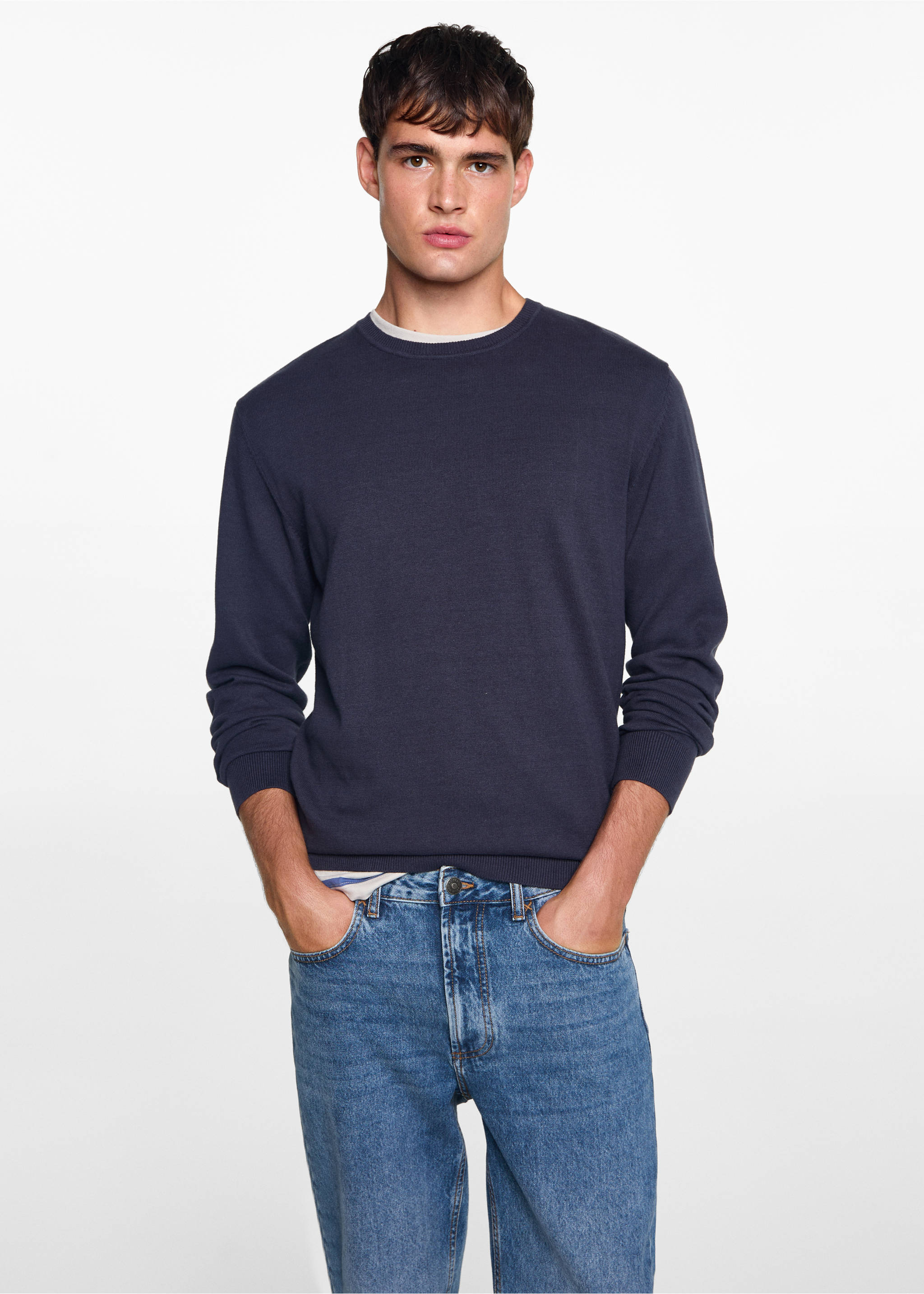 Джинсы regular fit - Средний план, Синий средний. Ref: 77021509-00.