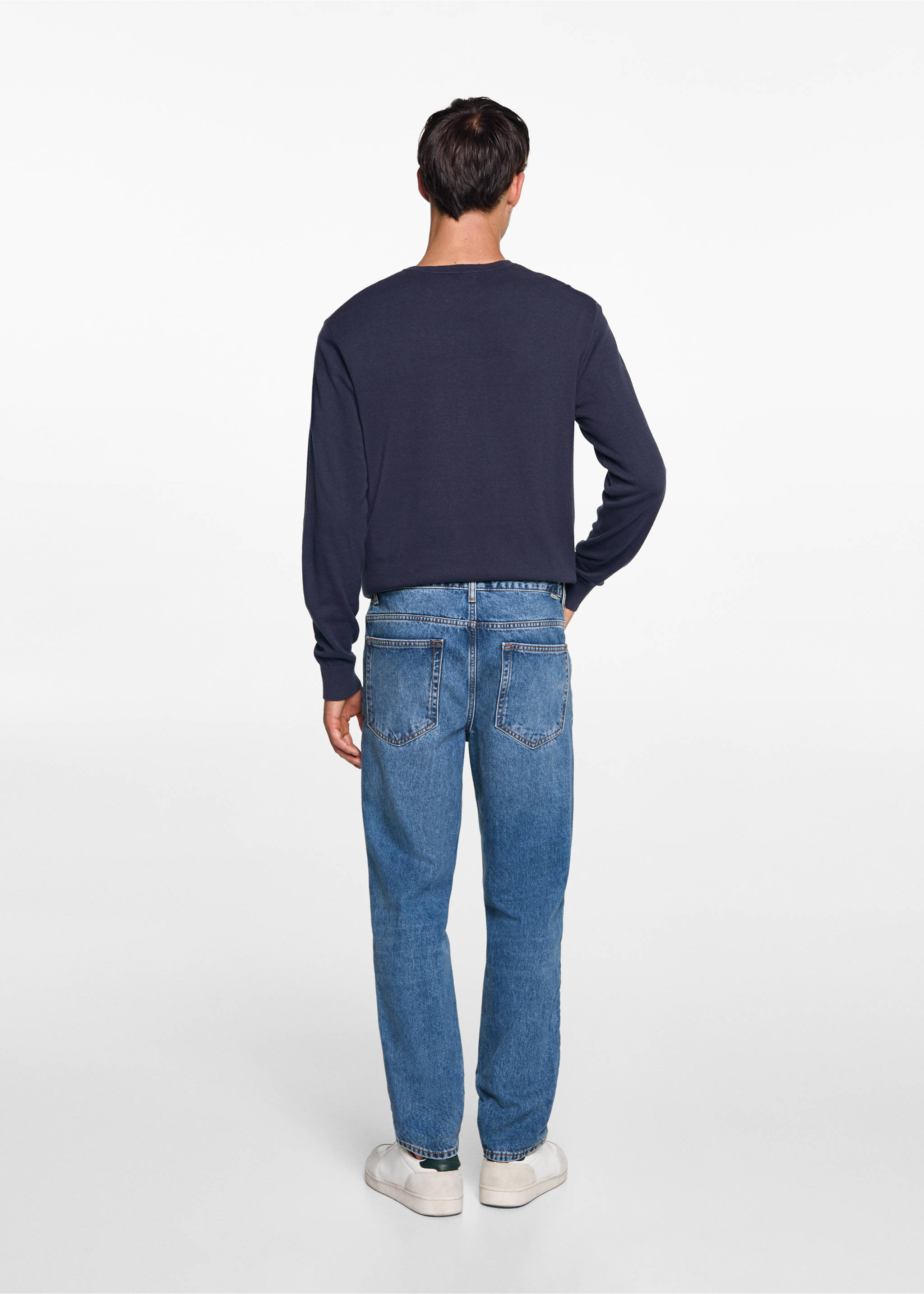 Джинсы regular fit - Обратная сторона изделия, Синий средний. Ref: 77021509-00.
