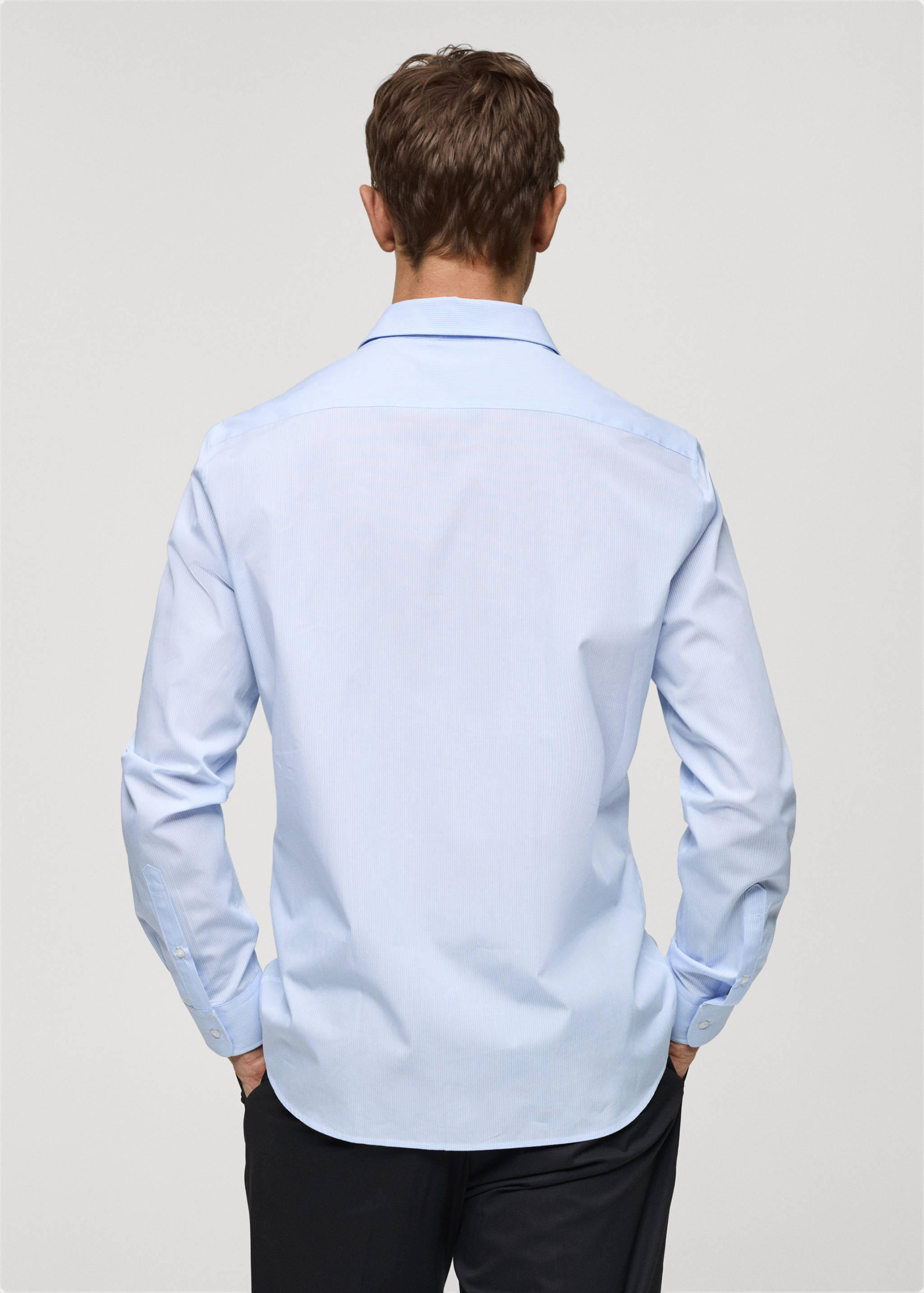 Chemise regular-fit 100 % coton rayures - Verso de l’article