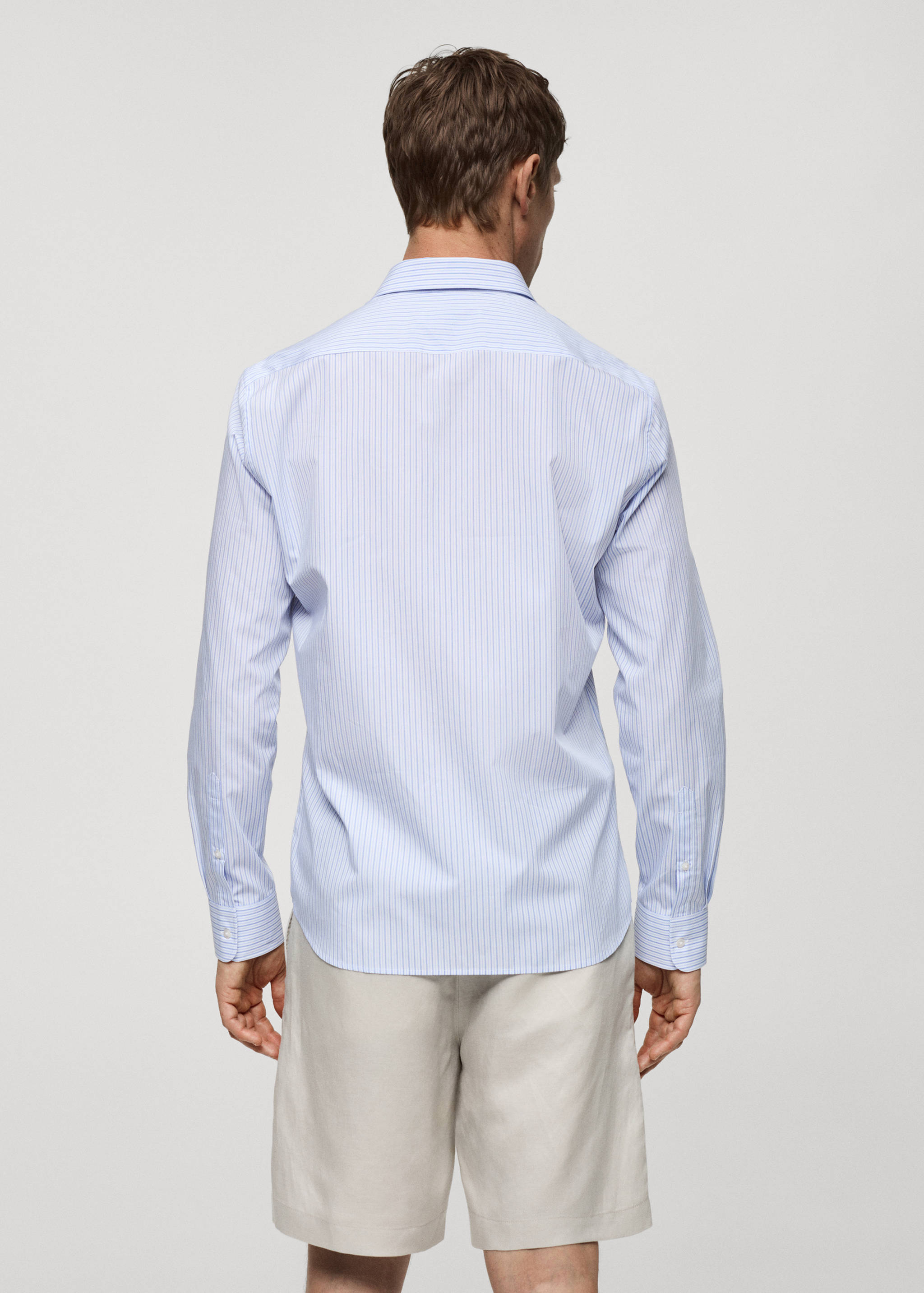 Chemise regular-fit 100 % coton rayures - Verso de l’article