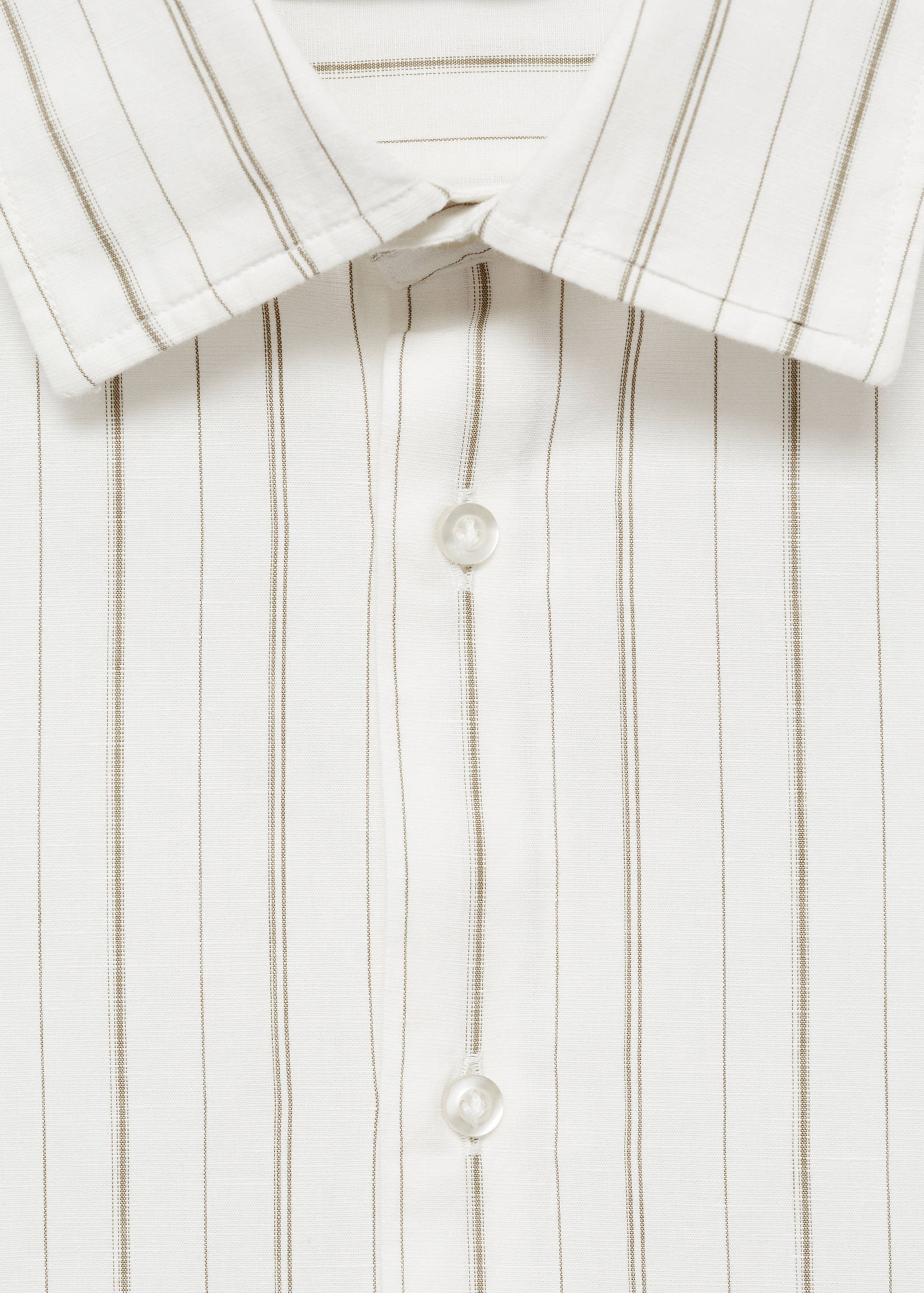 Regular-fit striped cotton-linen shirt - Details of the article 8