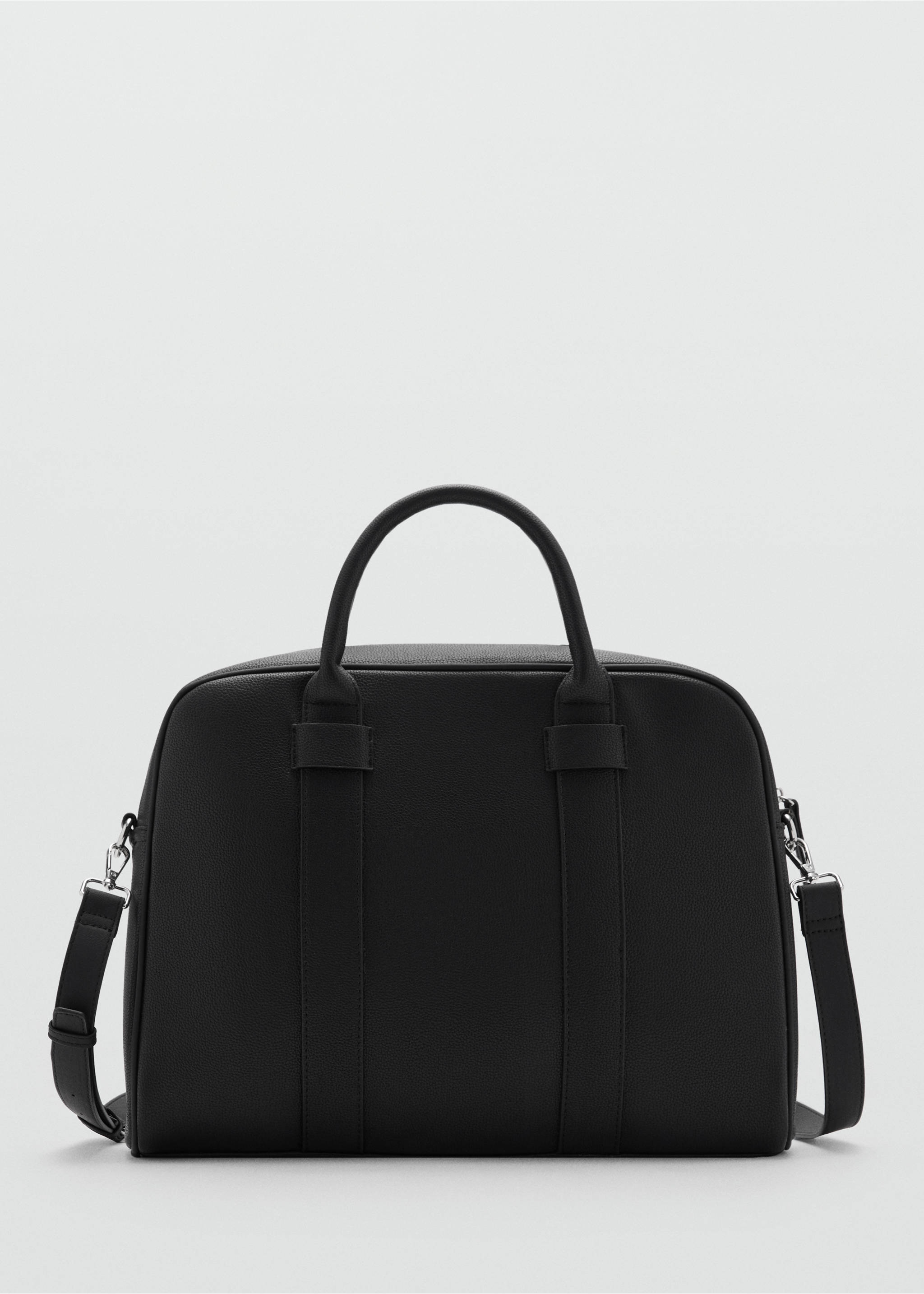 Maletín efecto piel abatanada - Artículo sin modelo, Negro. Ref: 77022545-00.