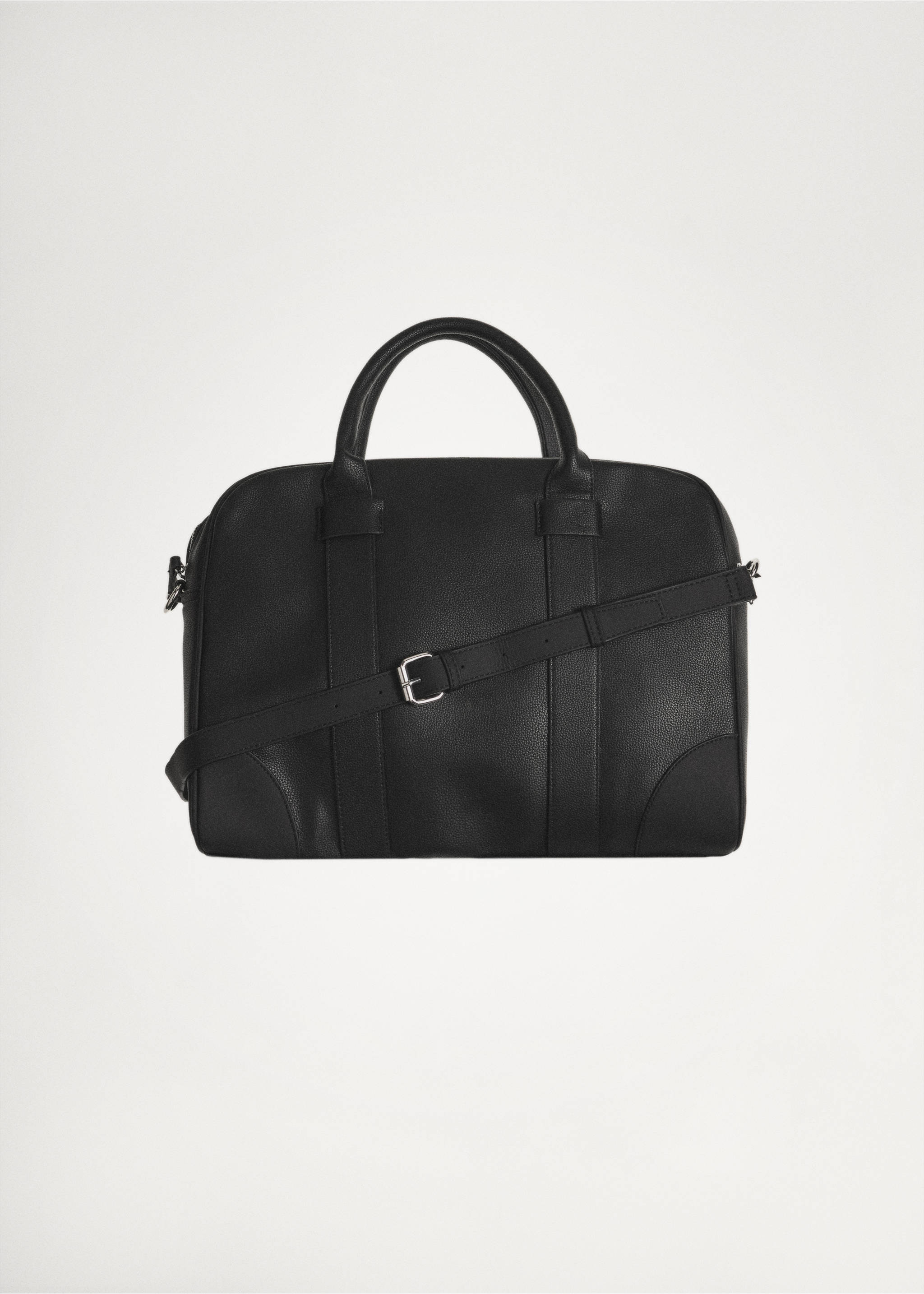 Maletín efecto piel abatanada - Detalle del artículo 5, Negro. Ref: 77022545-00.