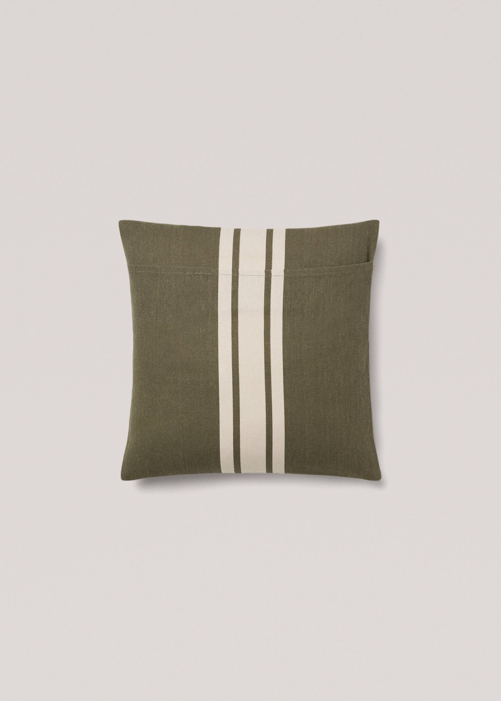 Funda cojín algodón doble raya 45x45cm - Detalle del artículo 1