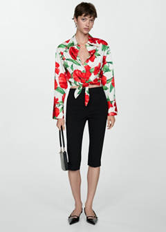 Bow printed shirt — Red 2