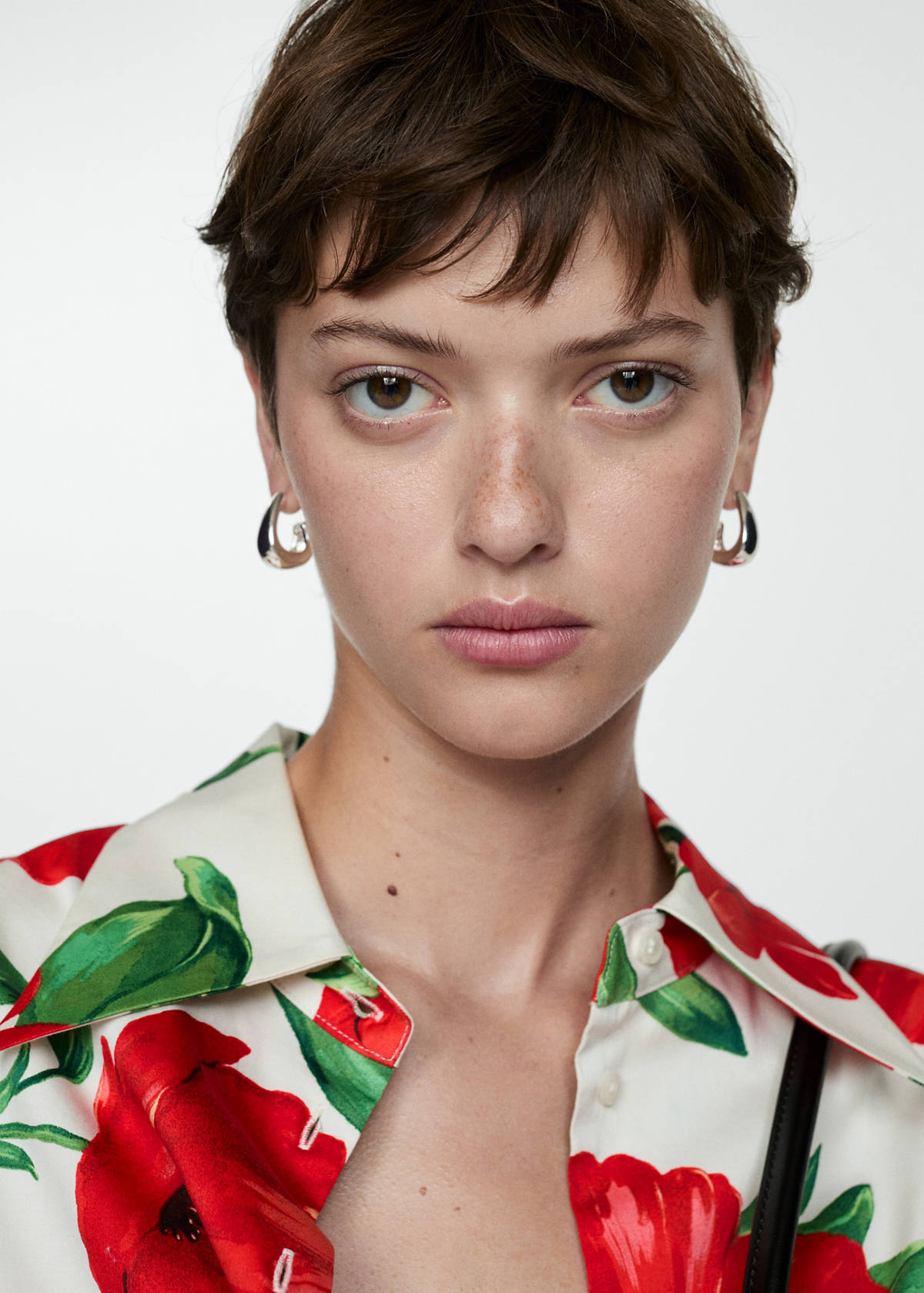 Bow printed shirt — Red