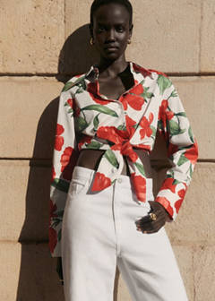 Bow printed shirt — Red 9