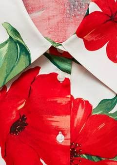 Bow printed shirt — Red 11