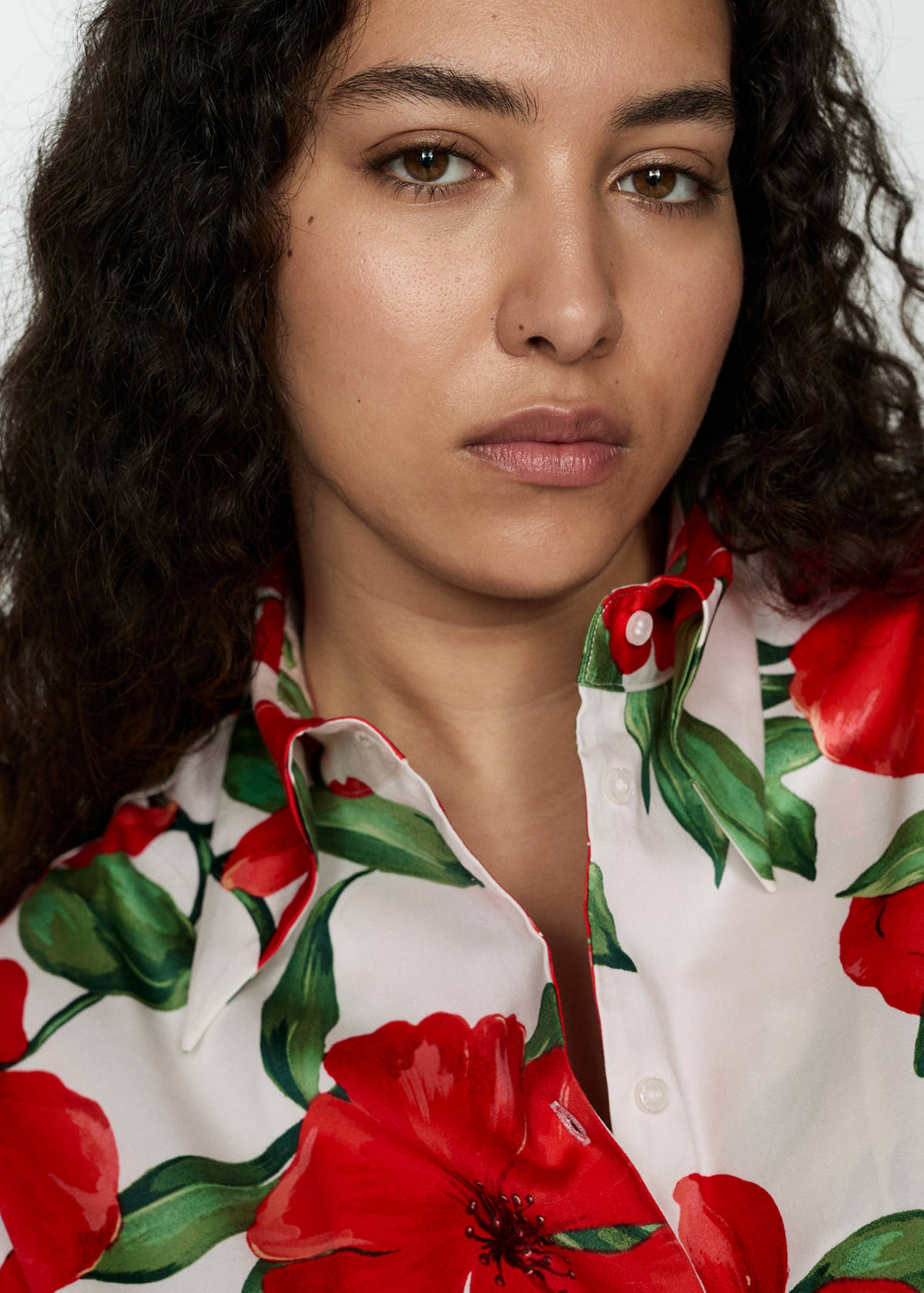 Bow printed shirt — Red