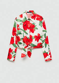 Bow printed shirt — Red 10