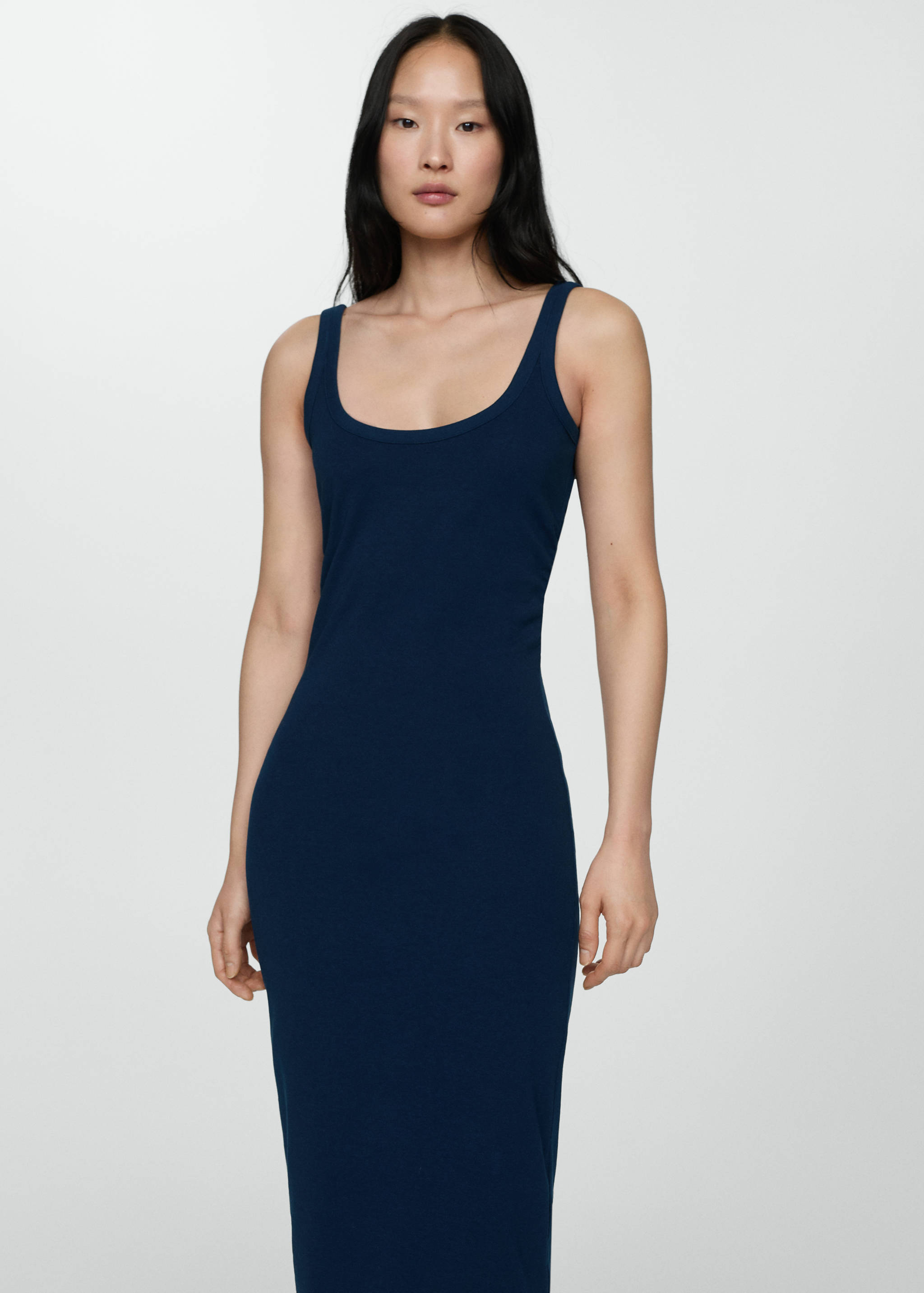 Midi-dress with straps - Medium plane
