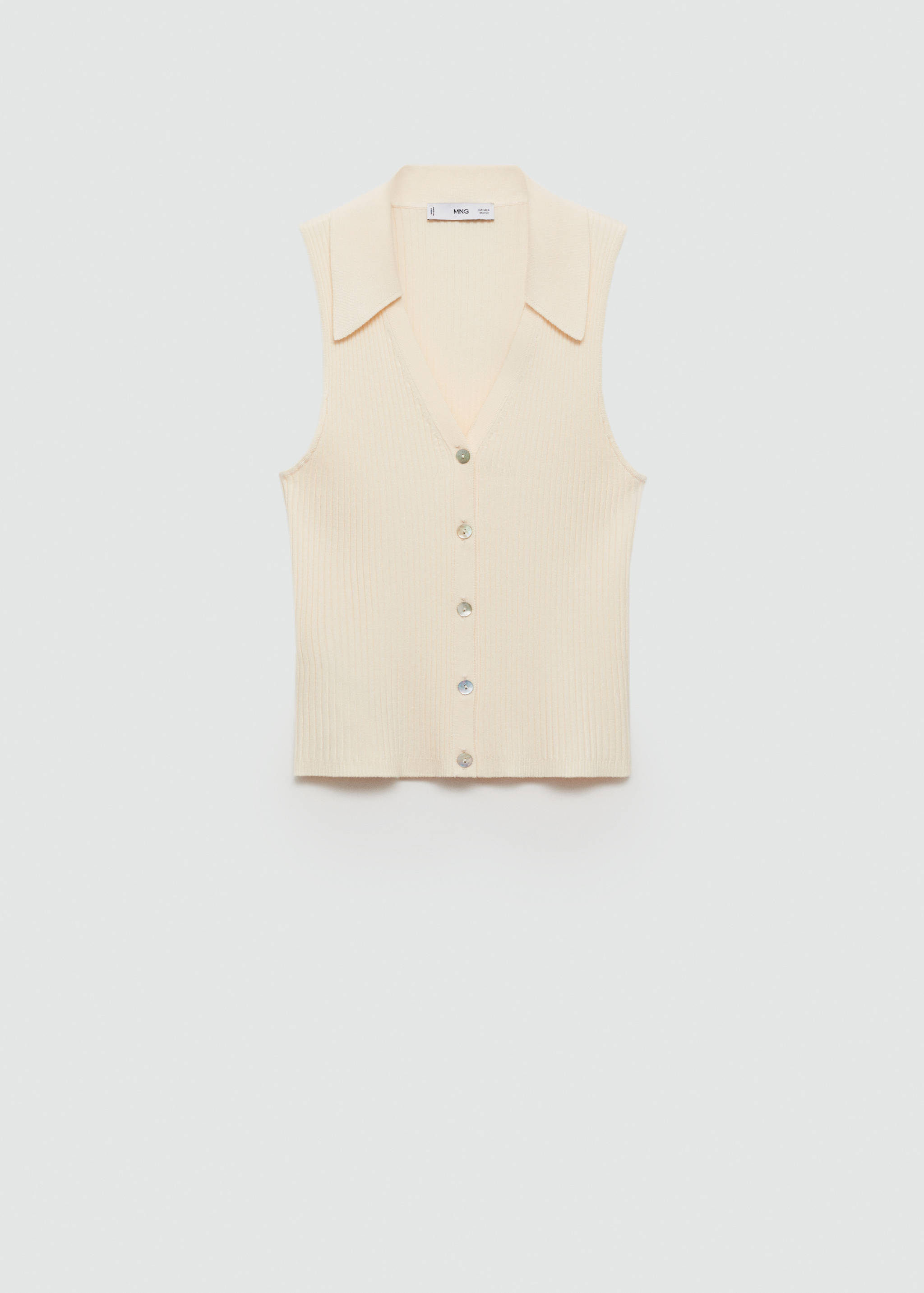 Buttoned knit top - Article without model