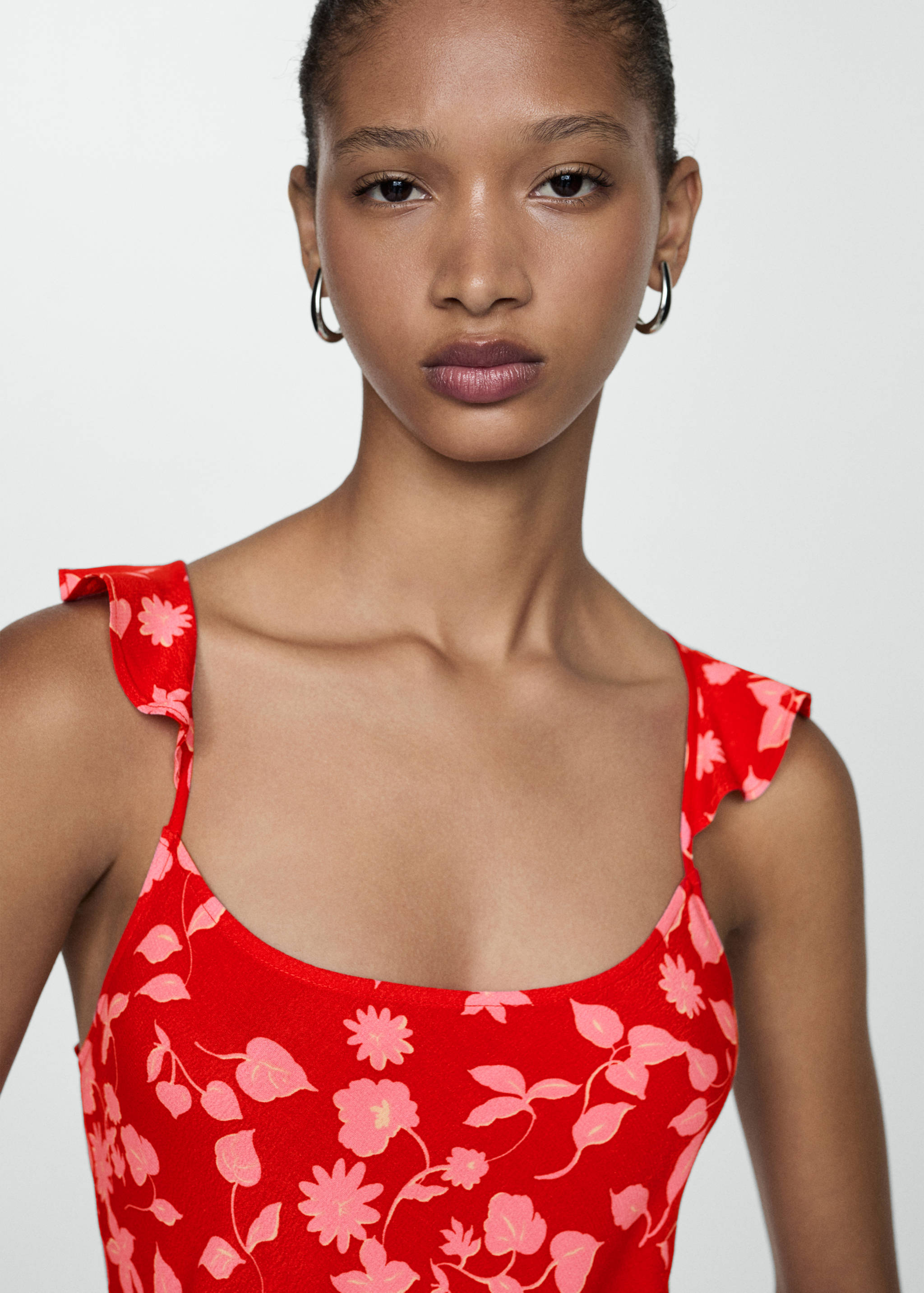 Long printed dress - Medium plane