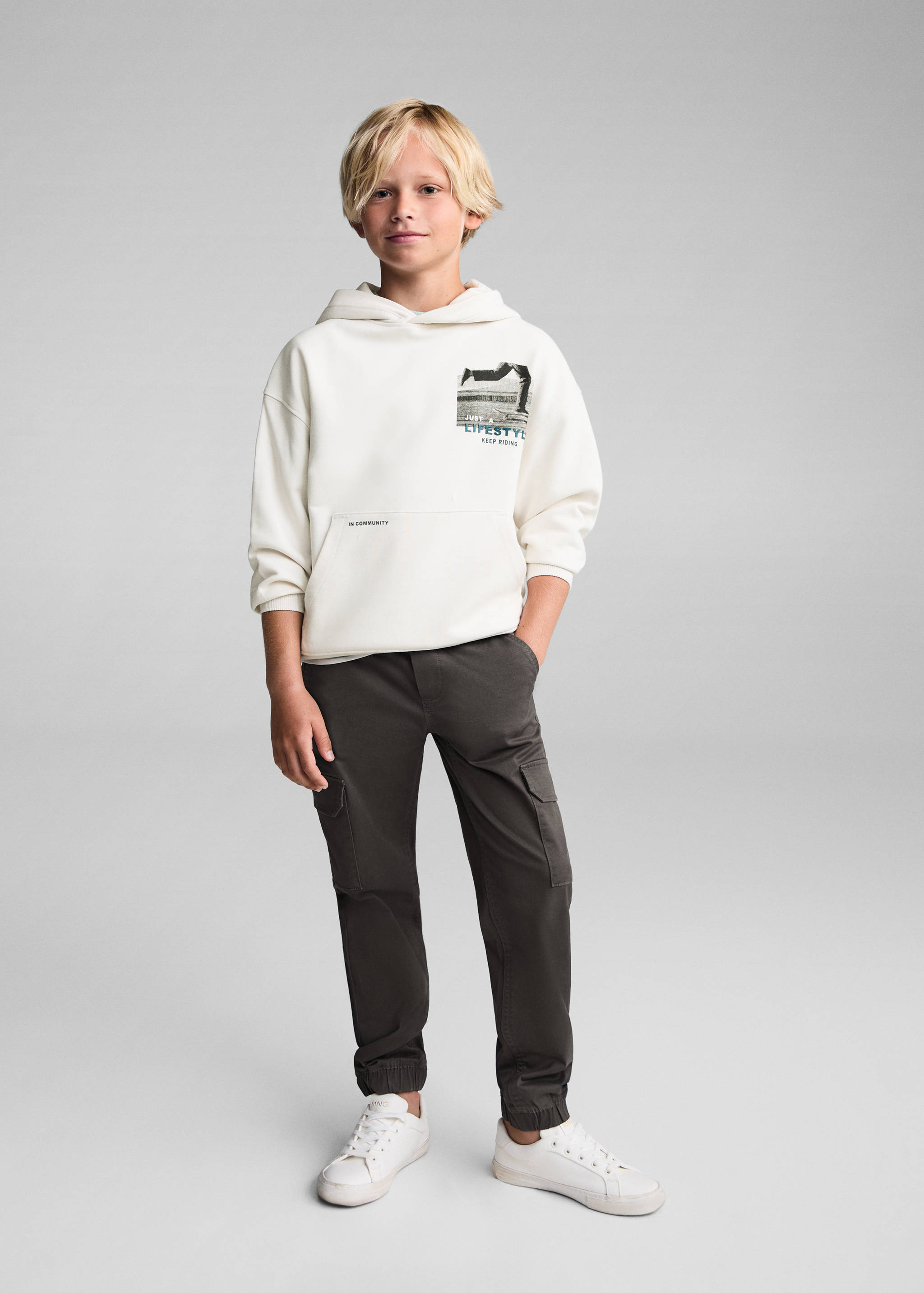 Printed cotton sweatshirt - General plane