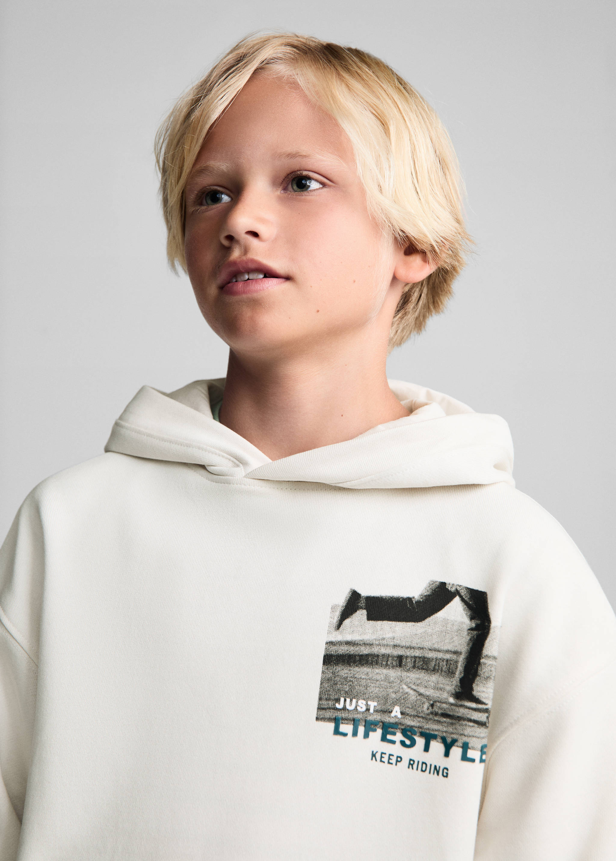 Printed cotton sweatshirt - Details of the article 1