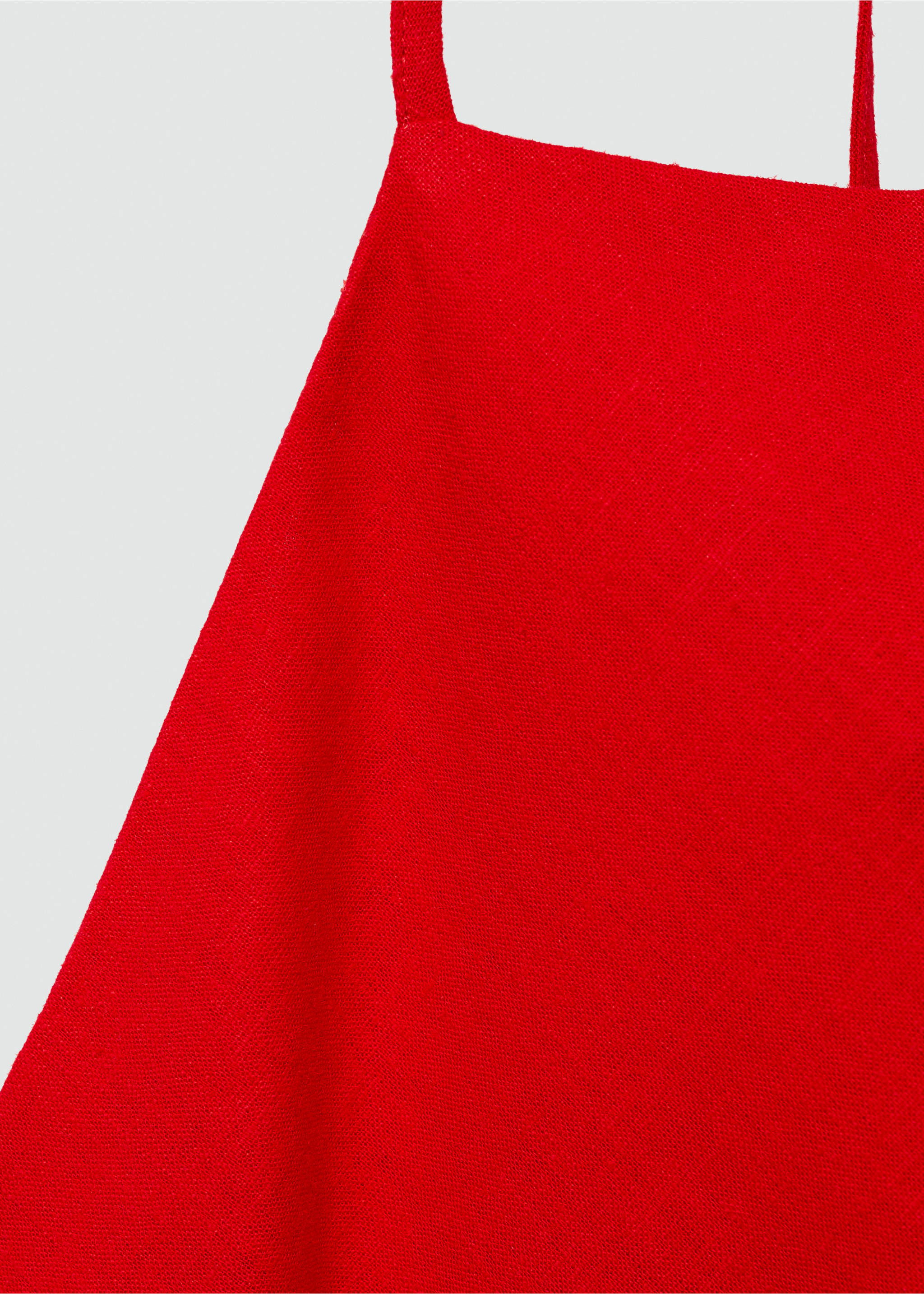 Robe lin emmanchures américaines - Détail de l'article 8, Rouge. Ref: 77022927-00.