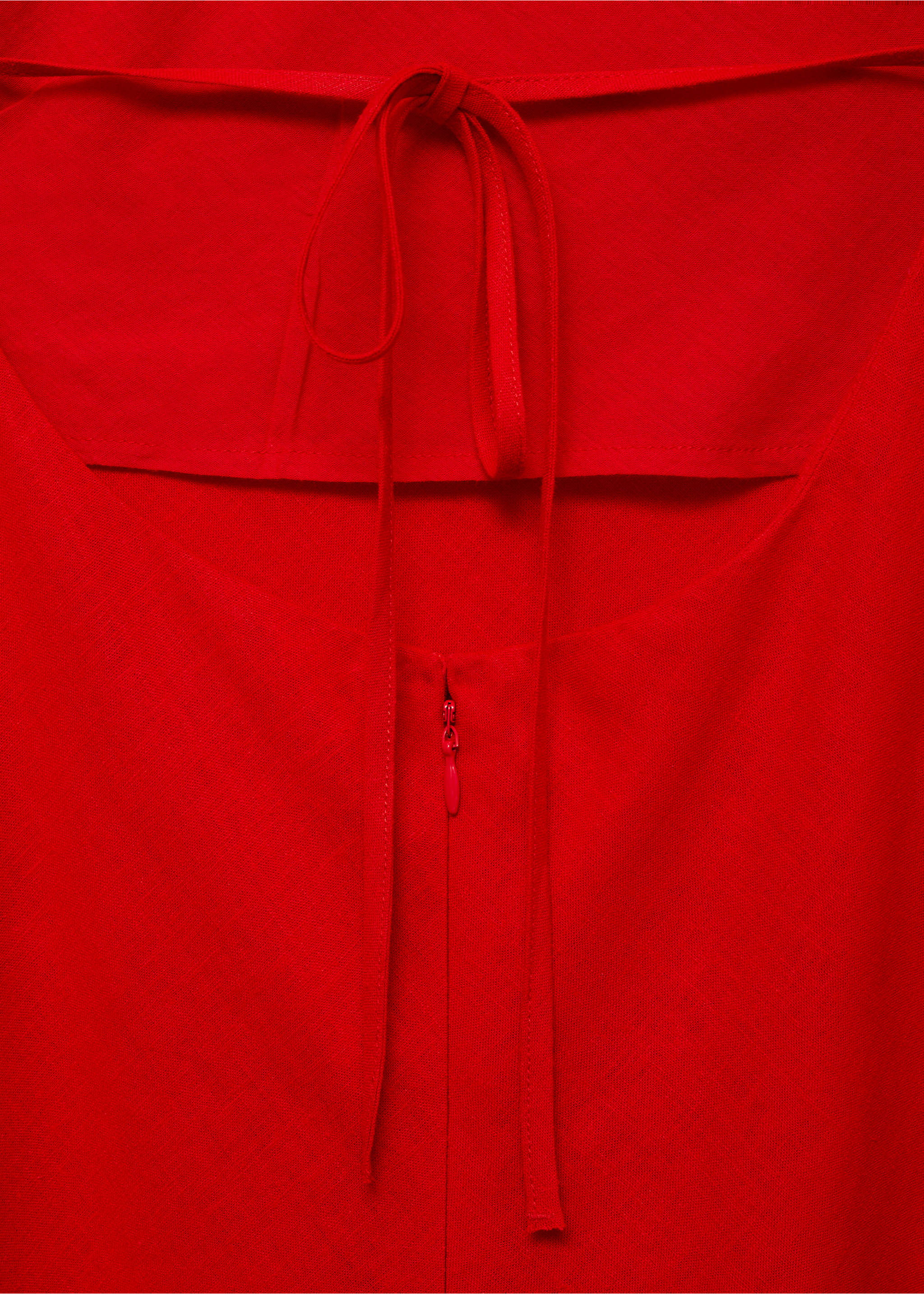 Robe lin emmanchures américaines - Détail de l'article 0, Rouge. Ref: 77022927-00.