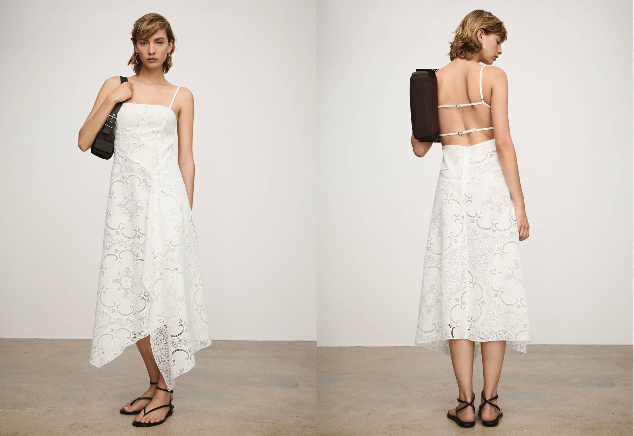 Asymmetrical embroidered dress - Panoramic plane