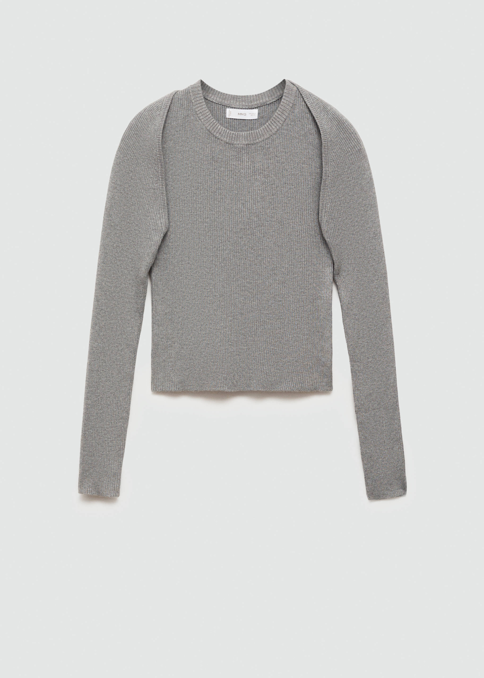 Ribbed sweater with sleeves - Article without model