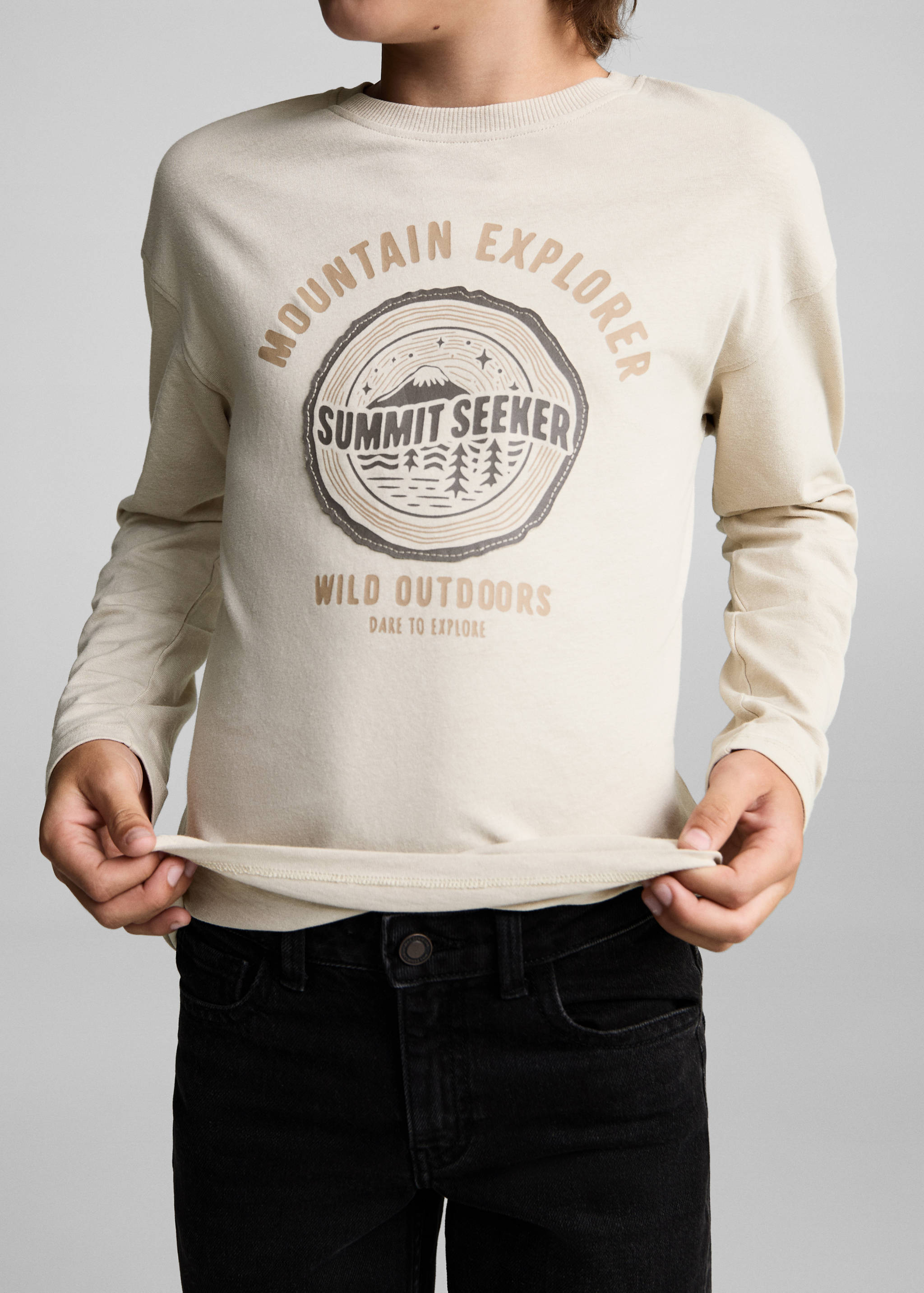 Jean droit bas à revers - Plan moyen