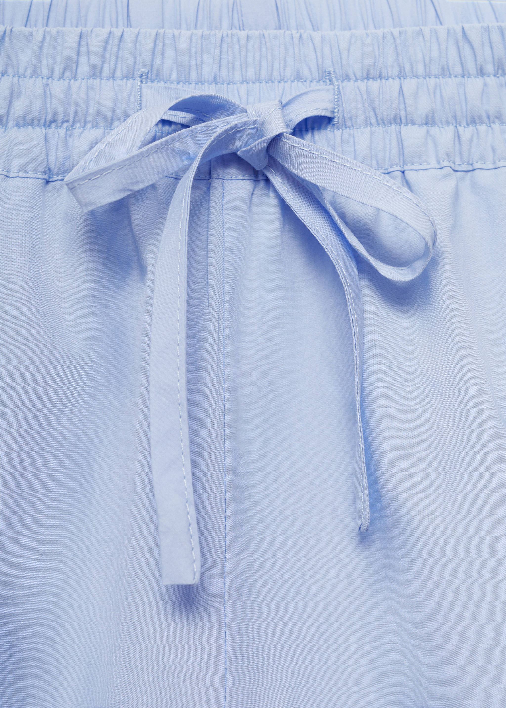 Straight pyjama trousers with bow - Details of the article 8
