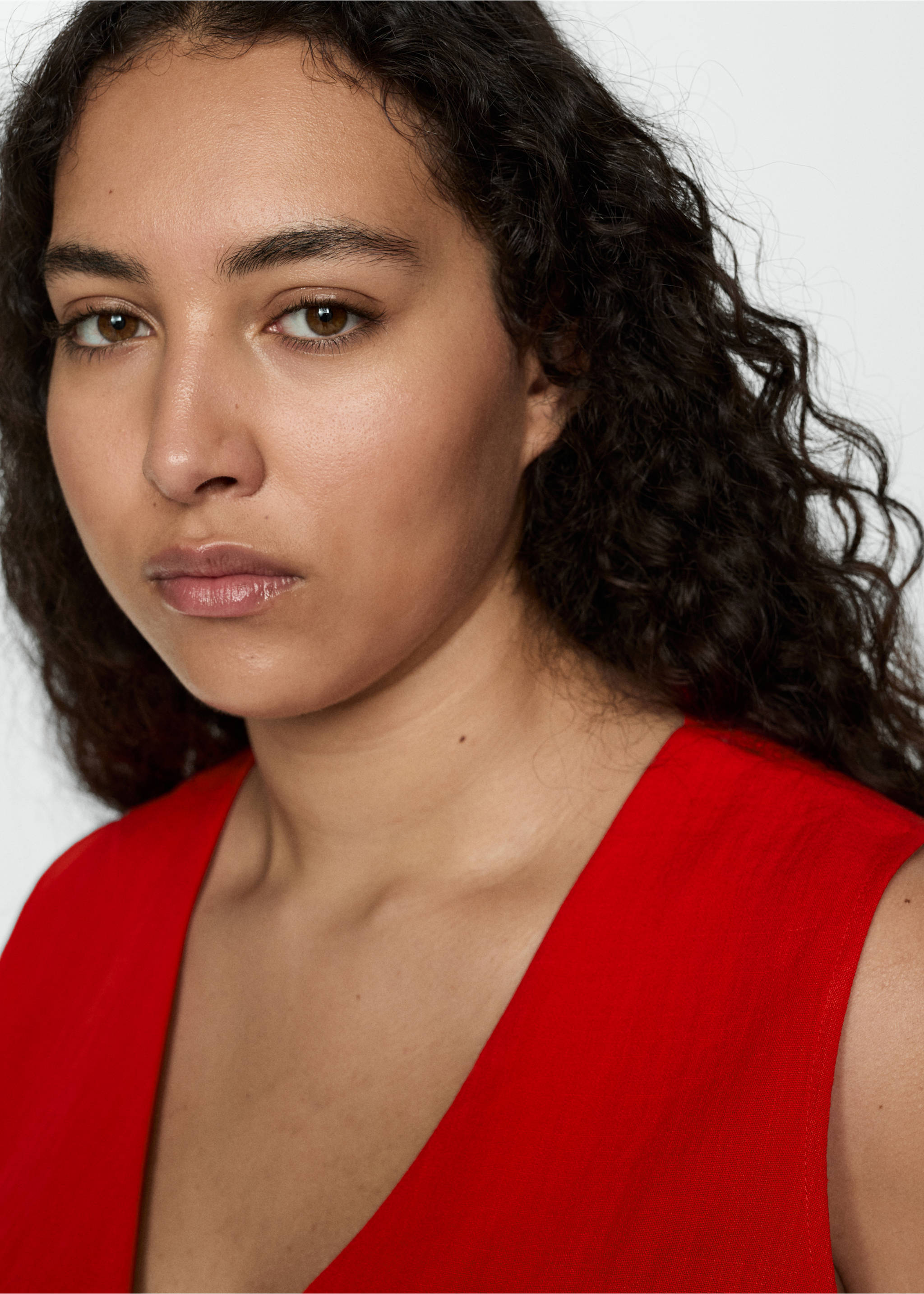 Robe poches ceinture - Détail de l'article 4, Rouge. Ref: 77023272-00.